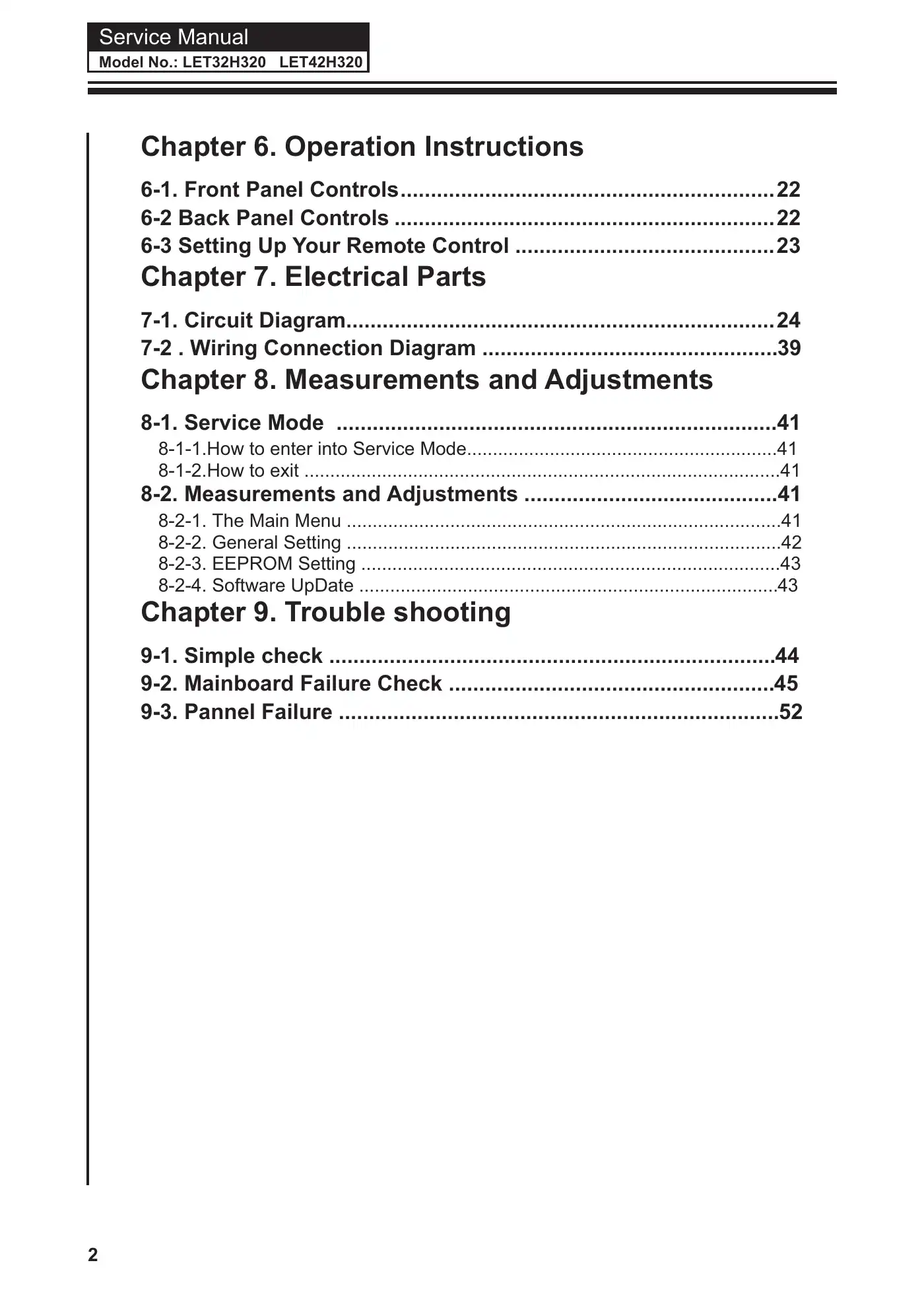 Haier LET32H320 Service Manual Manual pdf 3 page image