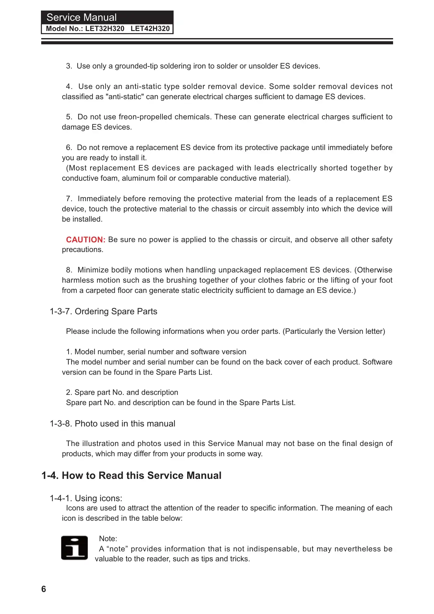 Haier LET32H320 Service Manual Manual pdf 7 page image