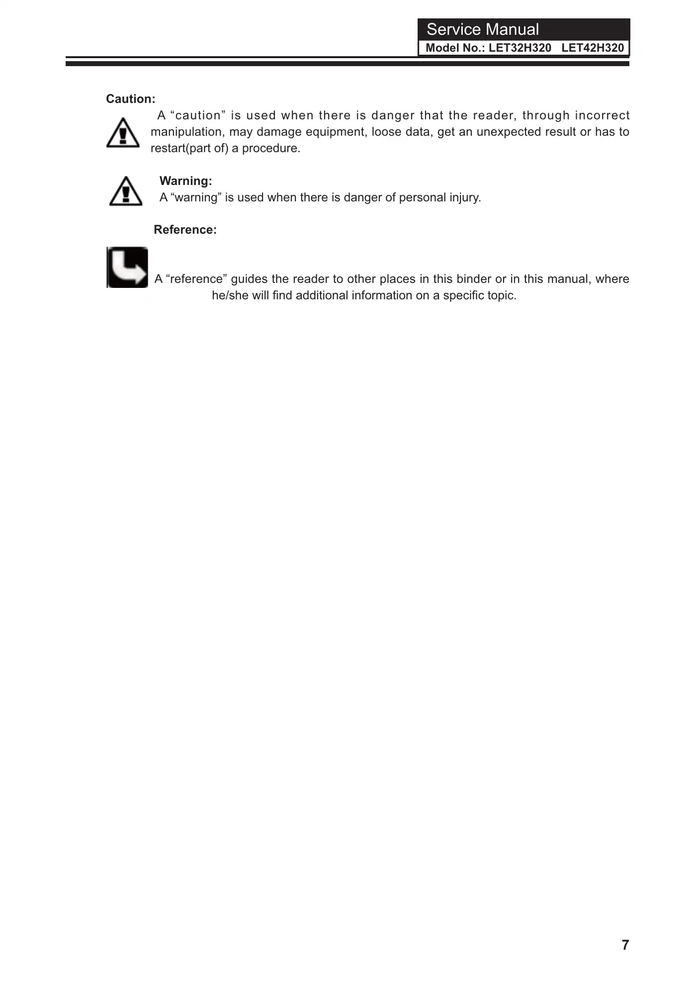 Haier LET32H320 Service Manual Manual pdf 8 page image