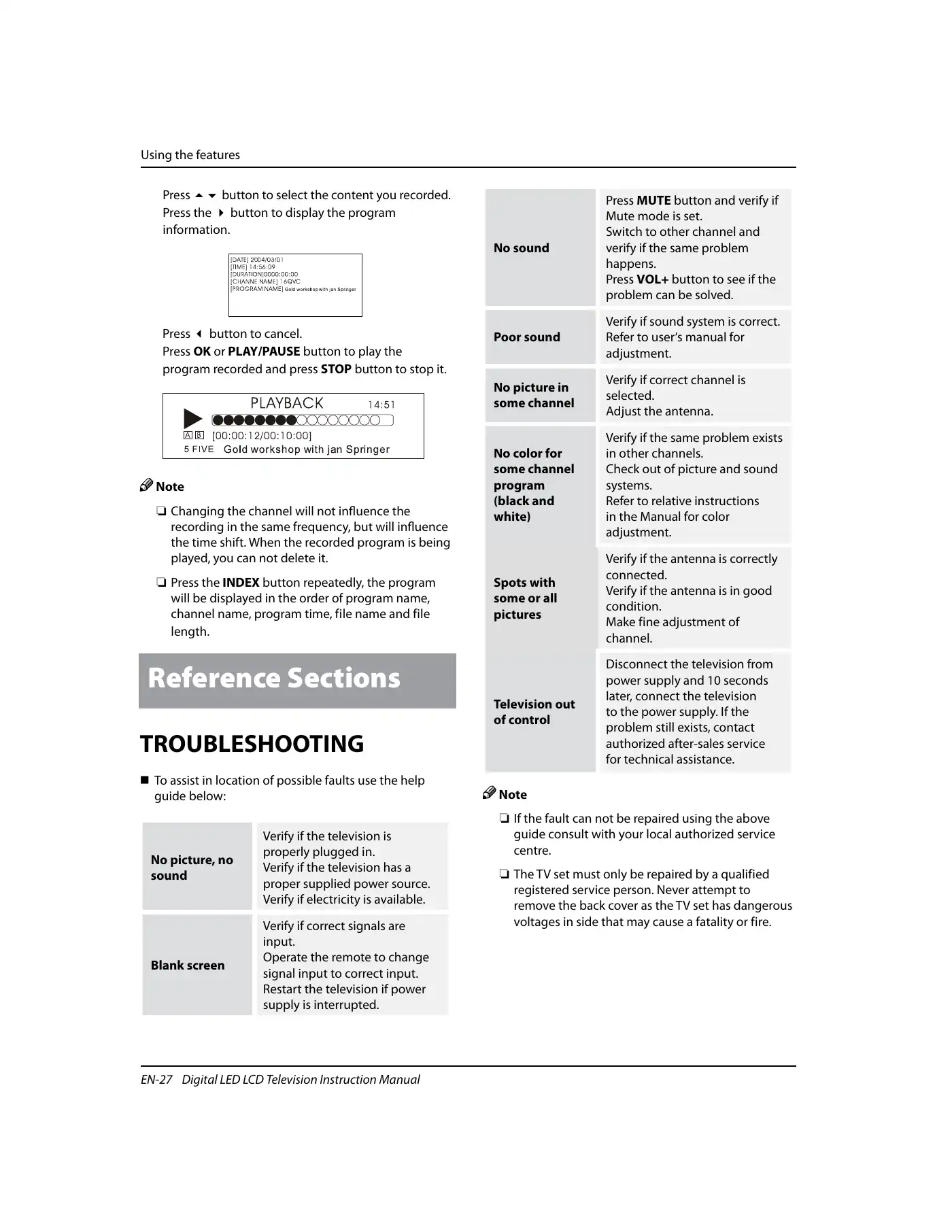 Haier LET40T3 Instruction Manual Manual pdf 28 page image