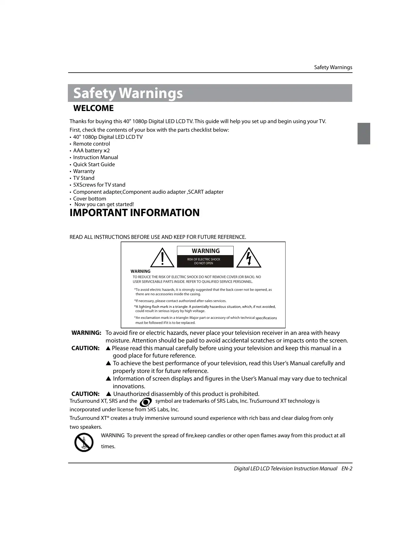 Haier LET40T3 Instruction Manual Manual pdf 3 page image