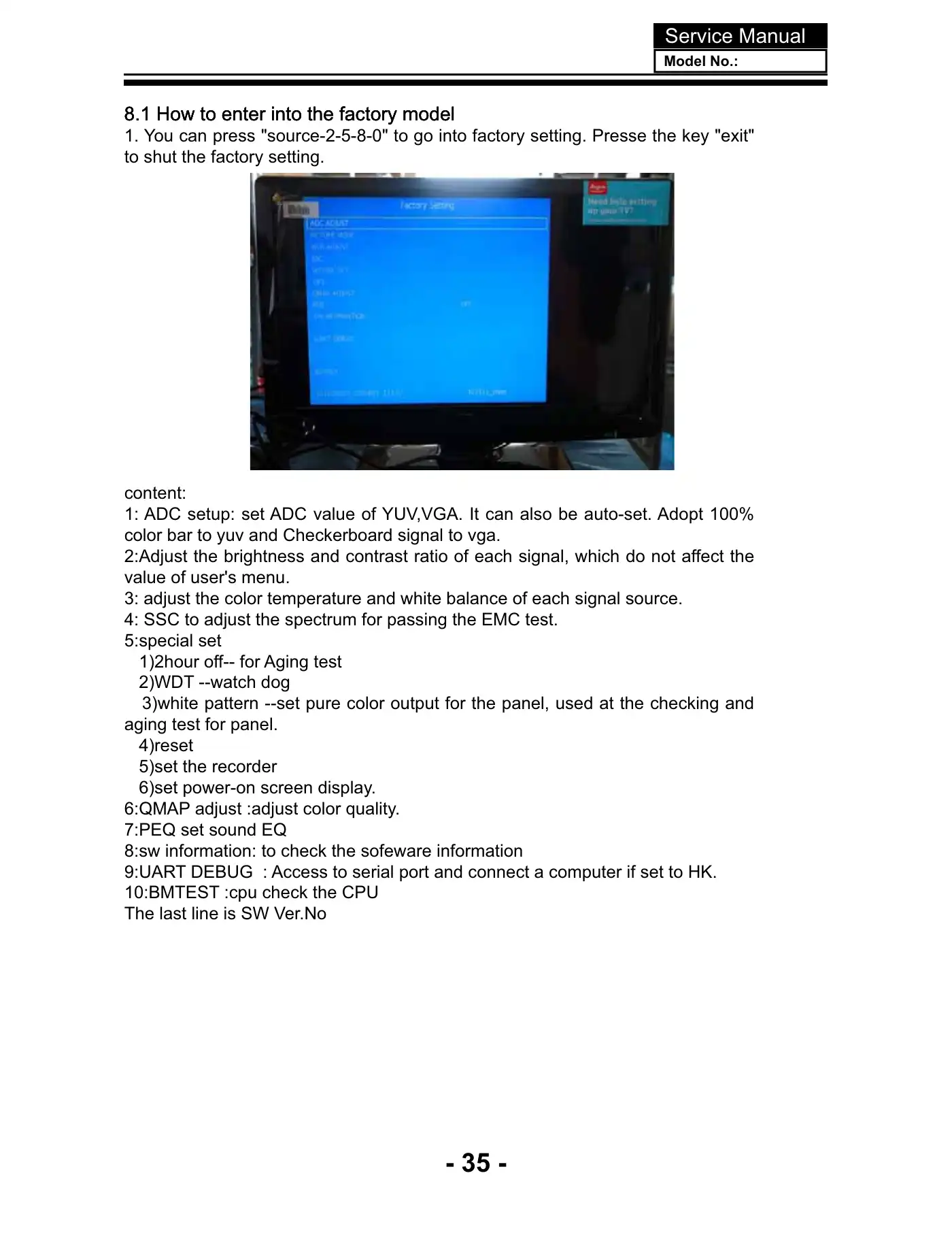 Haier 48D3500 Service Manual Manual pdf 35 page image