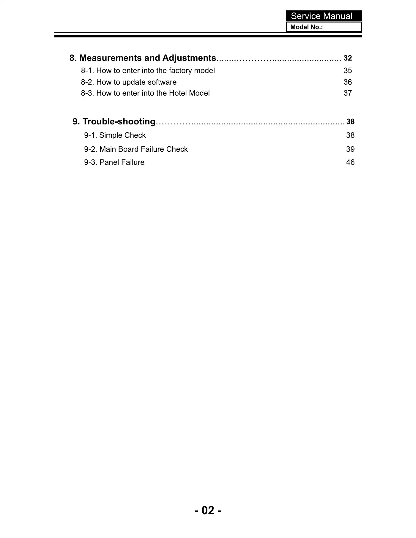 Haier 48D3500 Service Manual Manual pdf 3 page image