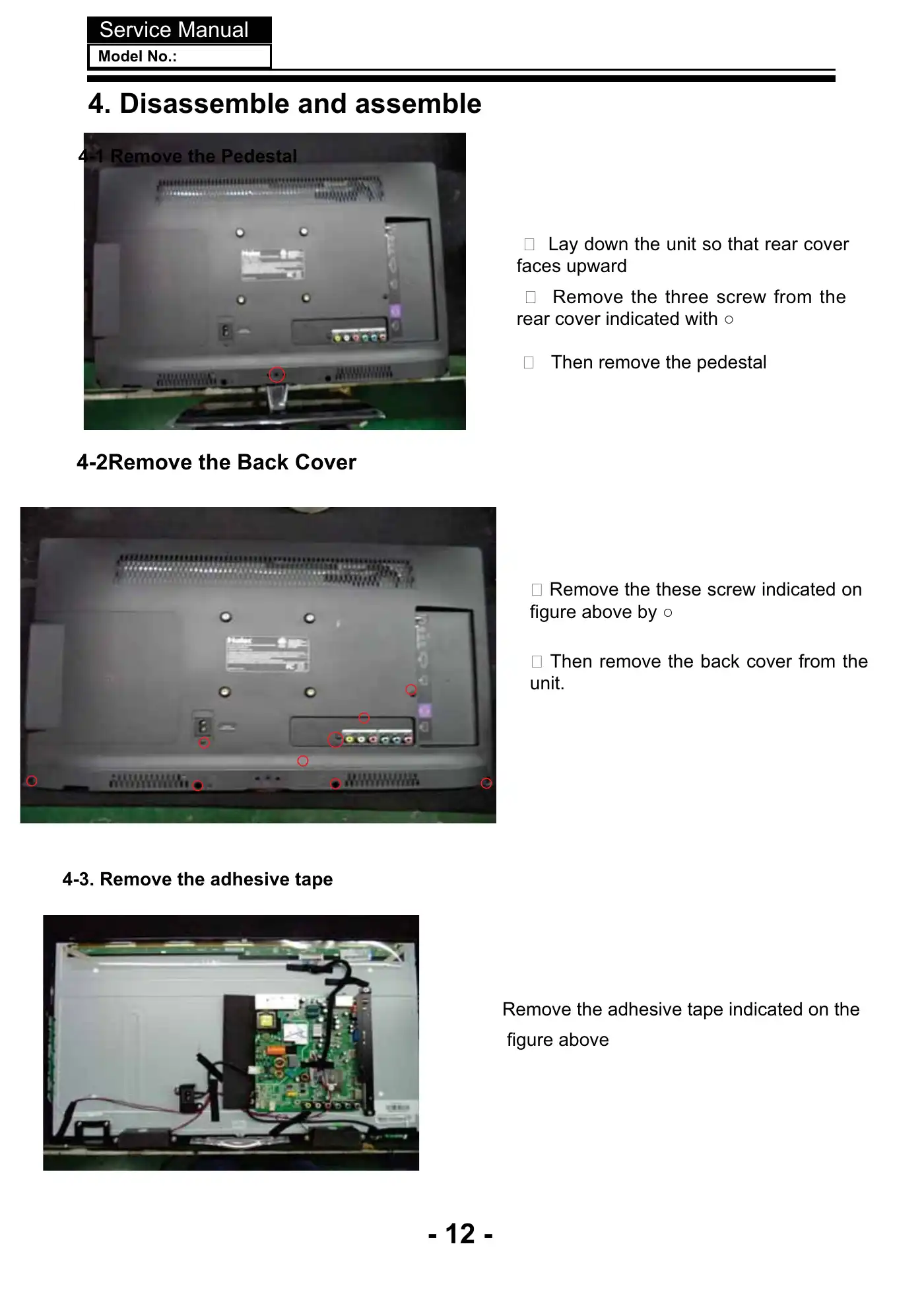 Haier 24D3000 Service Manual Manual pdf 13 page image