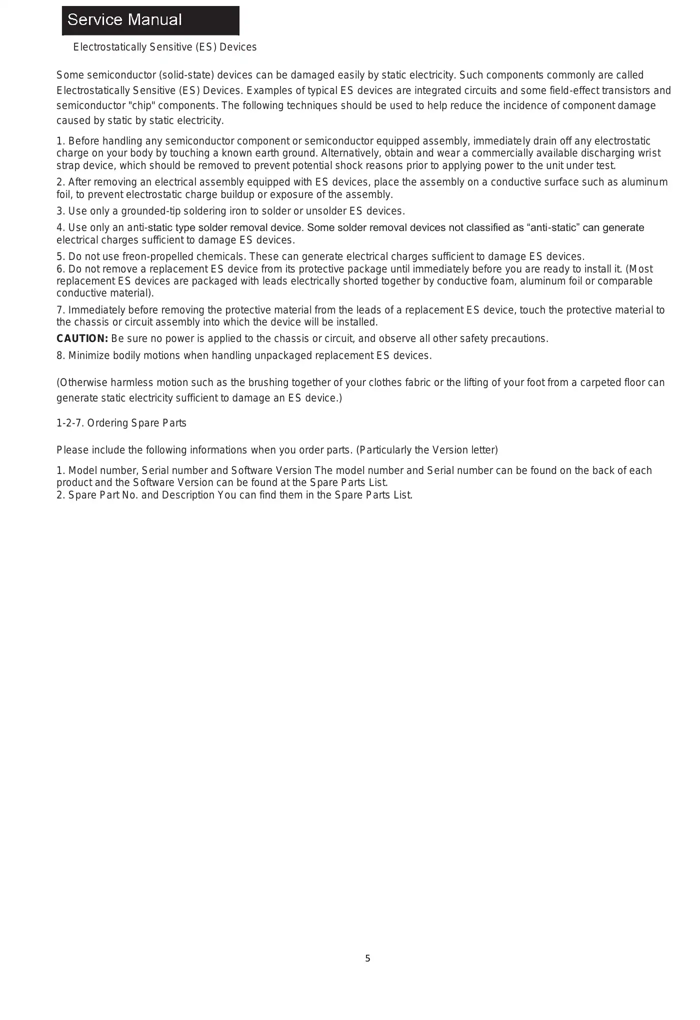 Haier 24E2000 Service Manual Manual pdf 6 page image