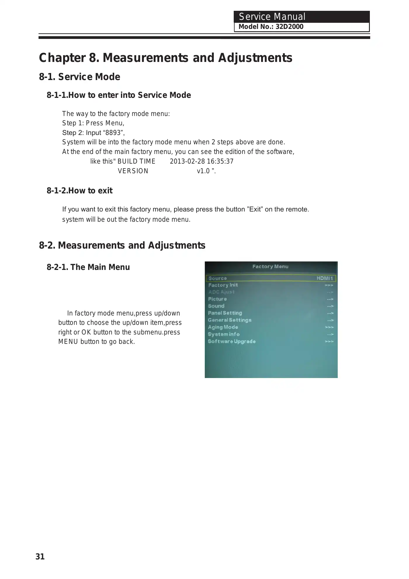 Haier 32D2000 Service Manual Manual pdf 31 page image