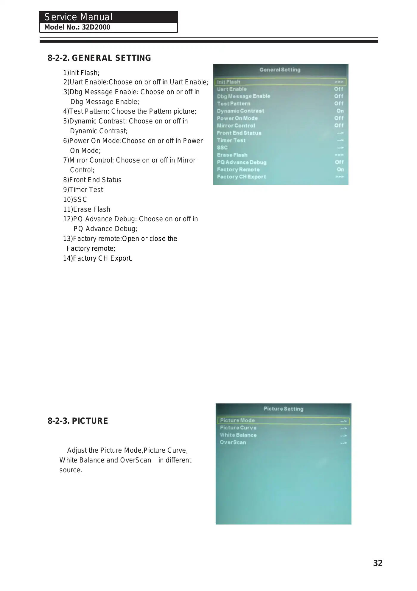 Haier 32D2000 Service Manual Manual pdf 32 page image