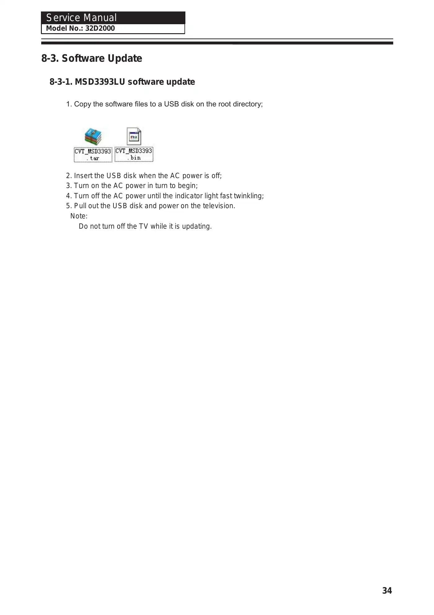 Haier 32D2000 Service Manual Manual pdf 34 page image