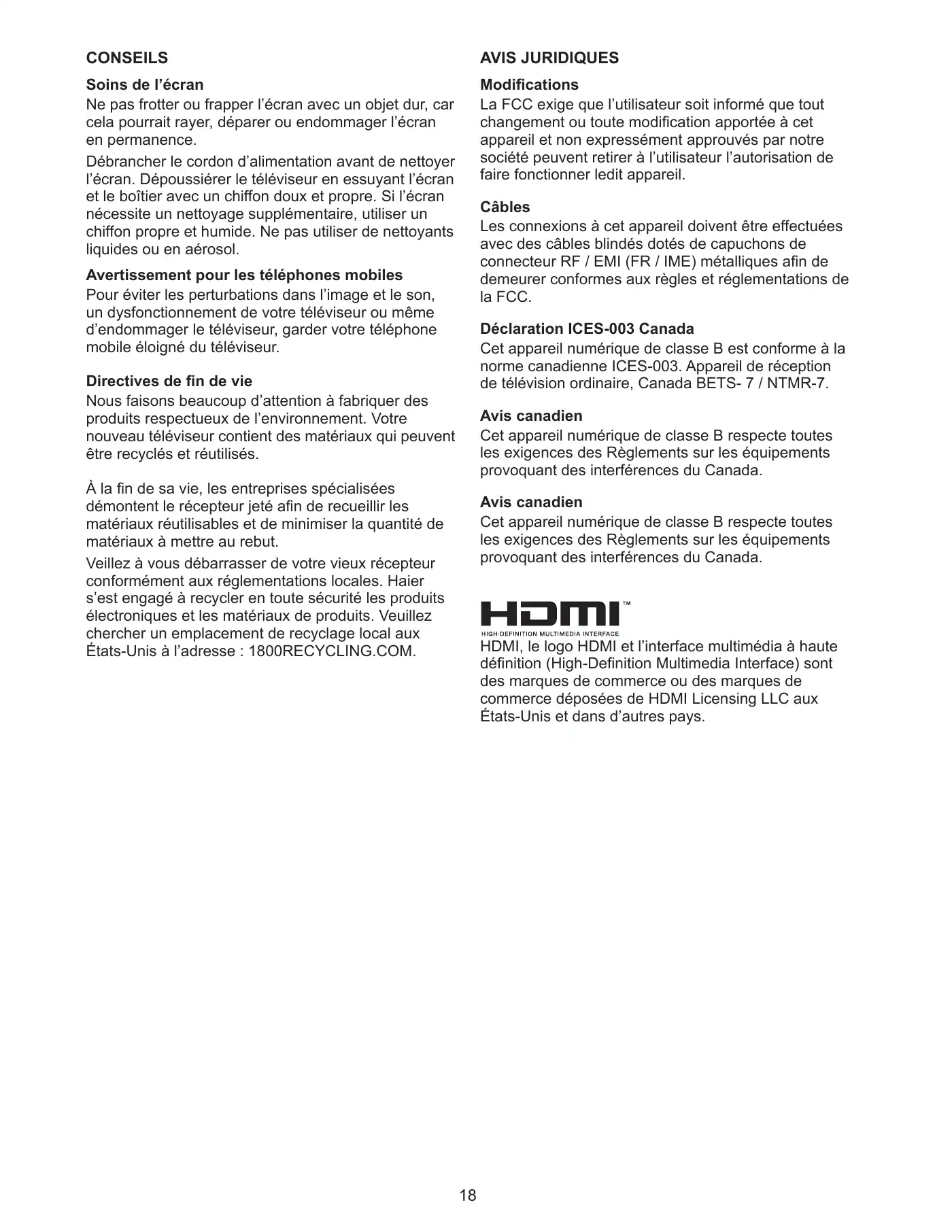 Haier 32D3005 User Manual Manual pdf 40 page image