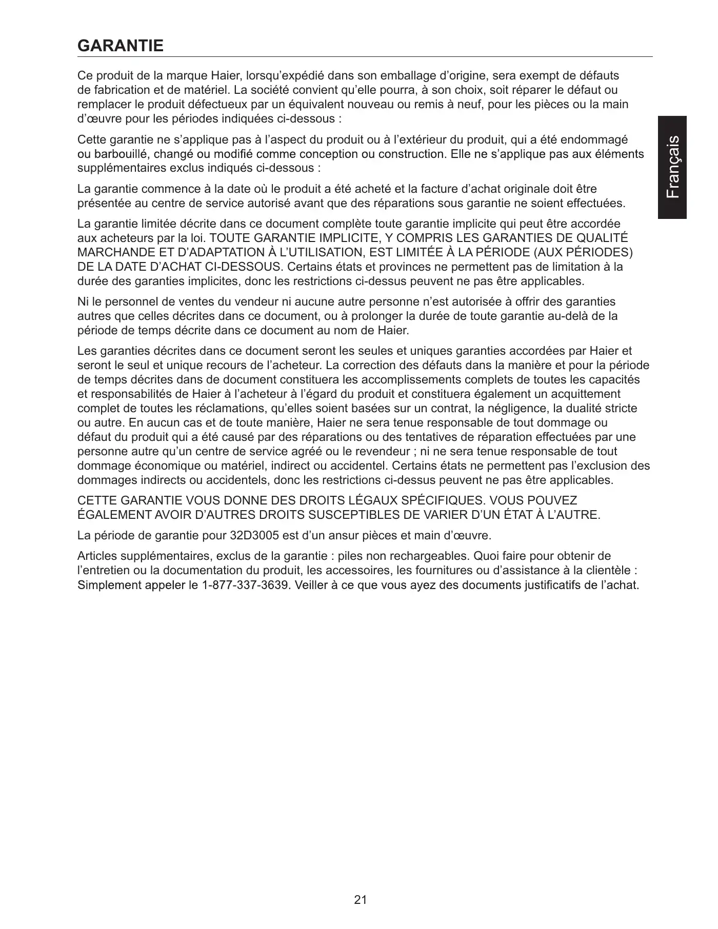 Haier 32D3005 User Manual Manual pdf 43 page image