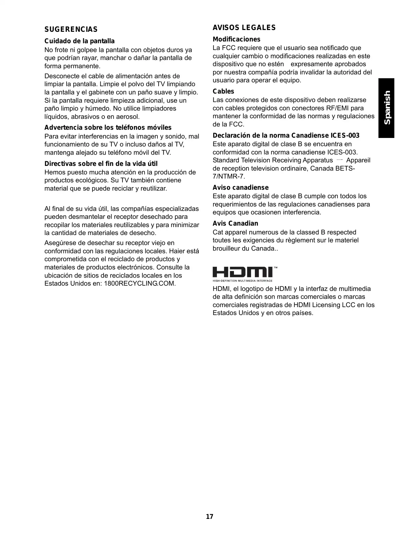 Haier 32D3005 User Manual Manual pdf 61 page image