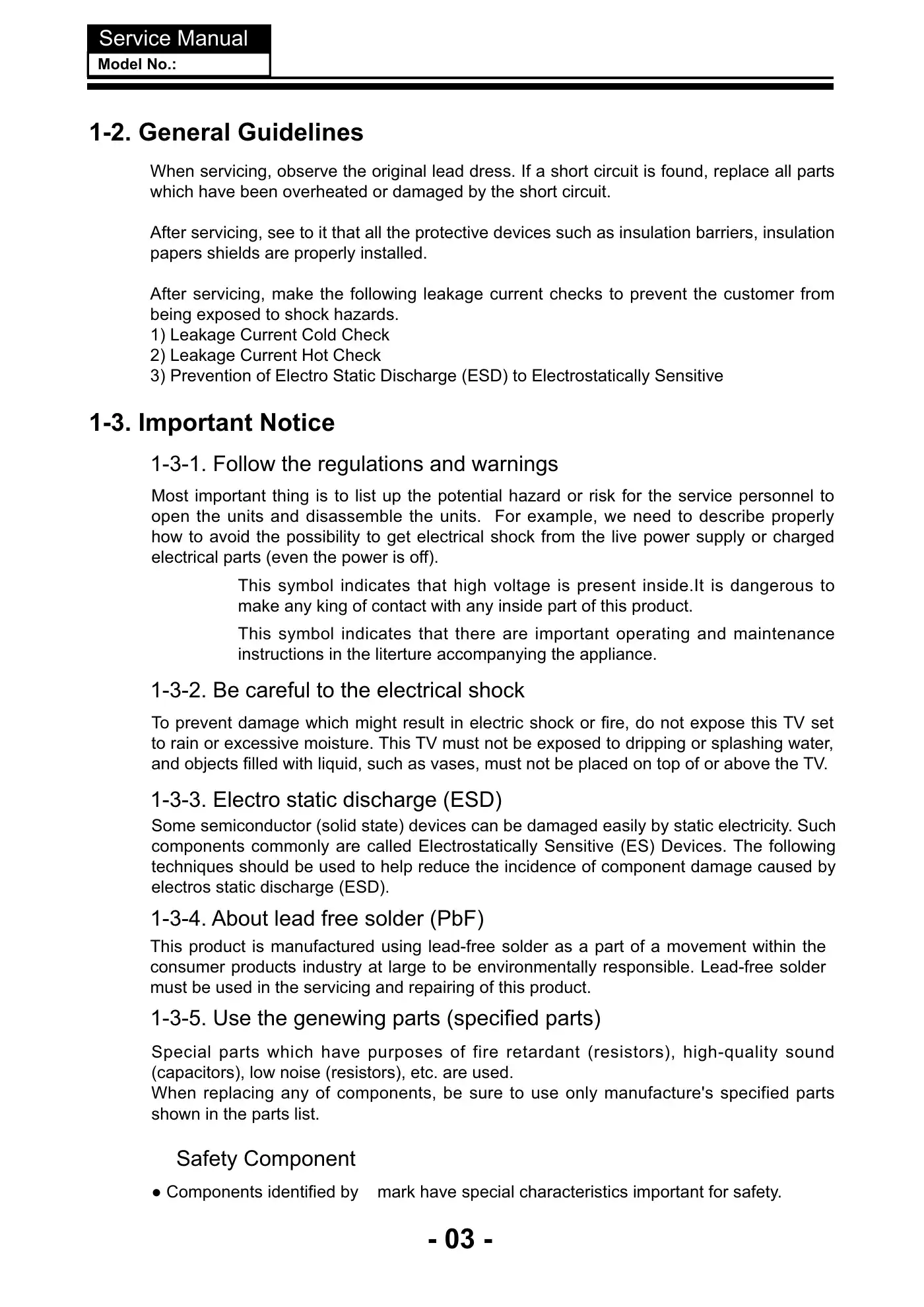 Haier 40D3500M Service Manual Manual pdf 4 page image