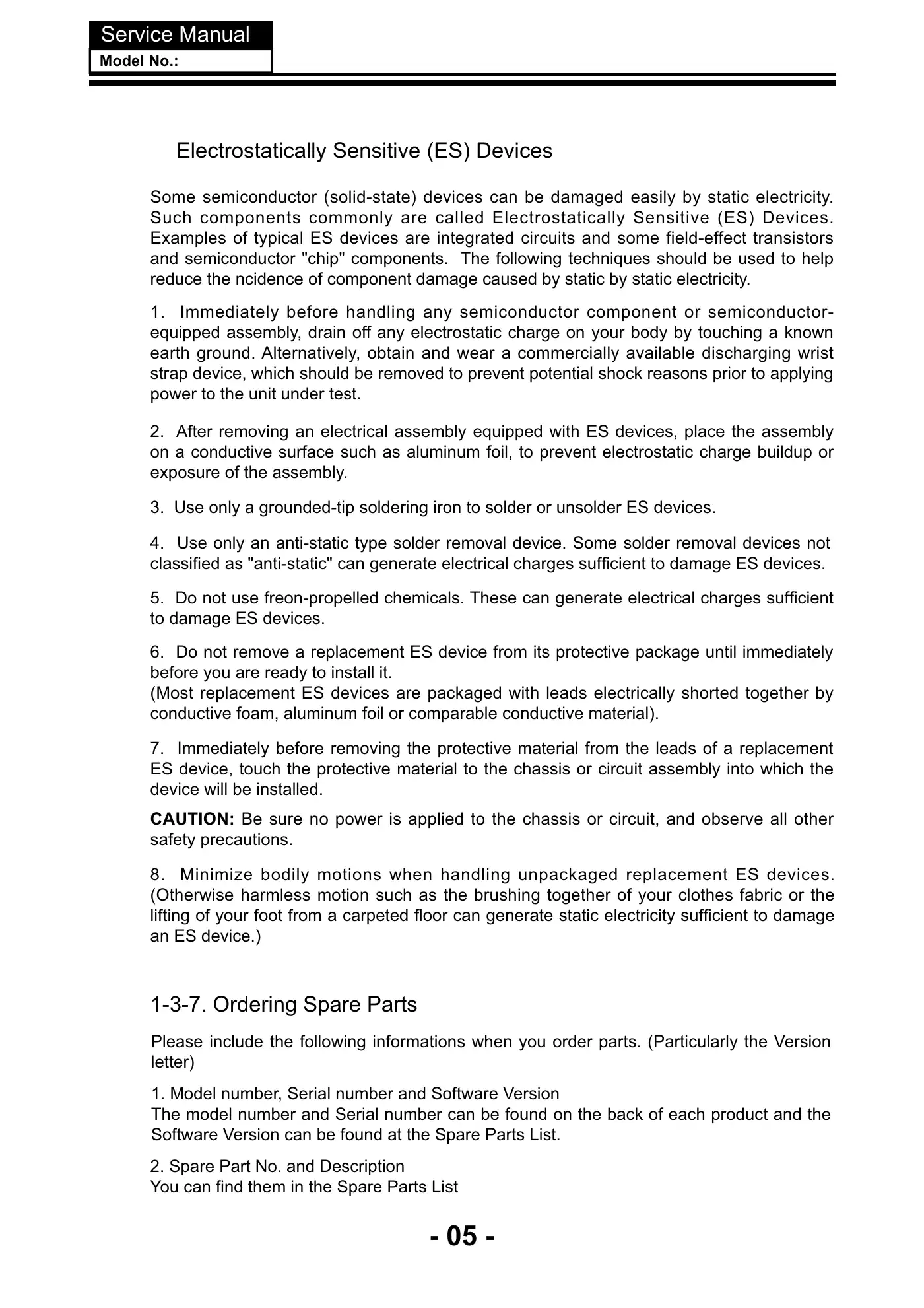 Haier 40D3500M Service Manual Manual pdf 6 page image