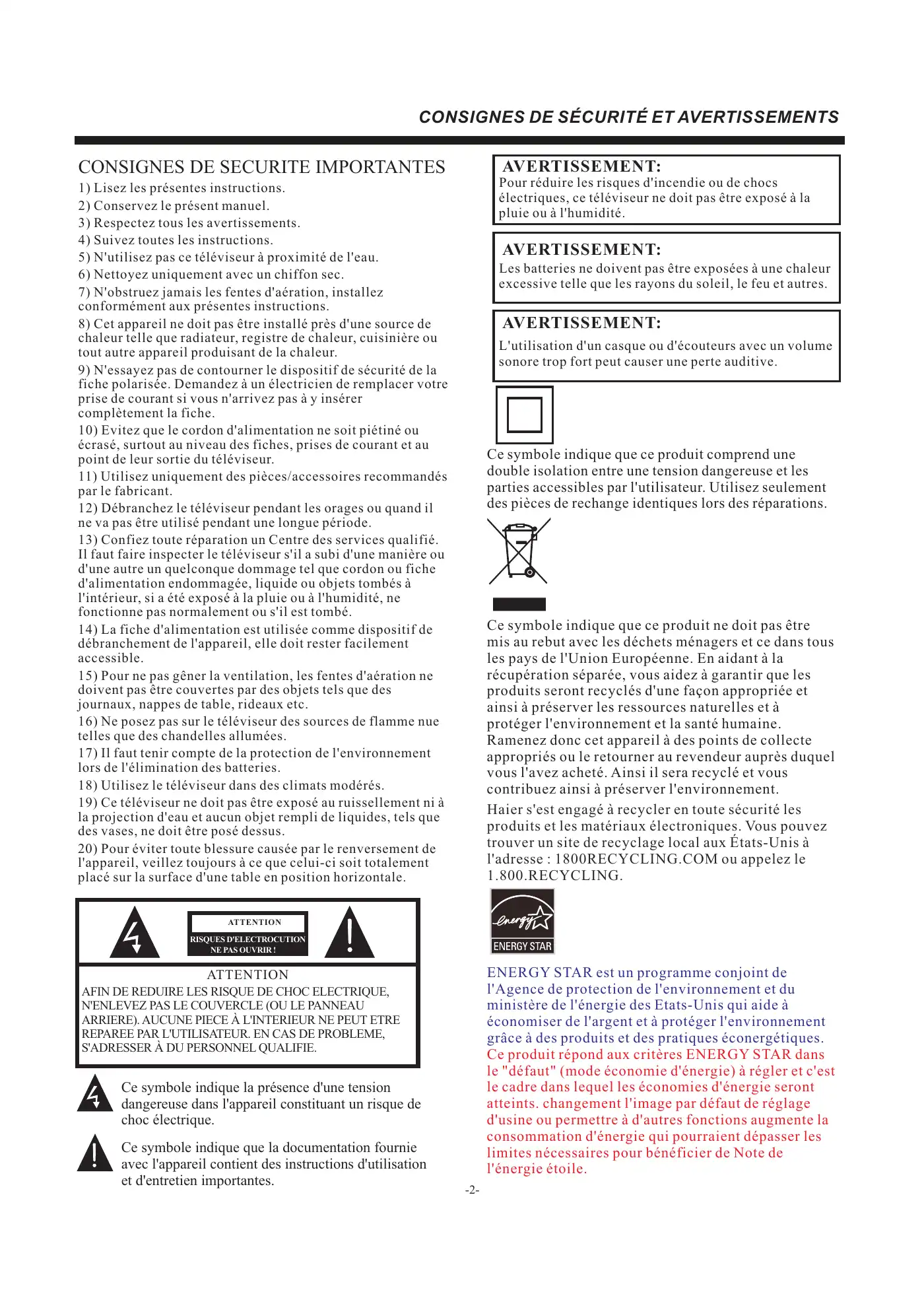 Haier 40D3500MA User Manual Manual pdf 18 page image