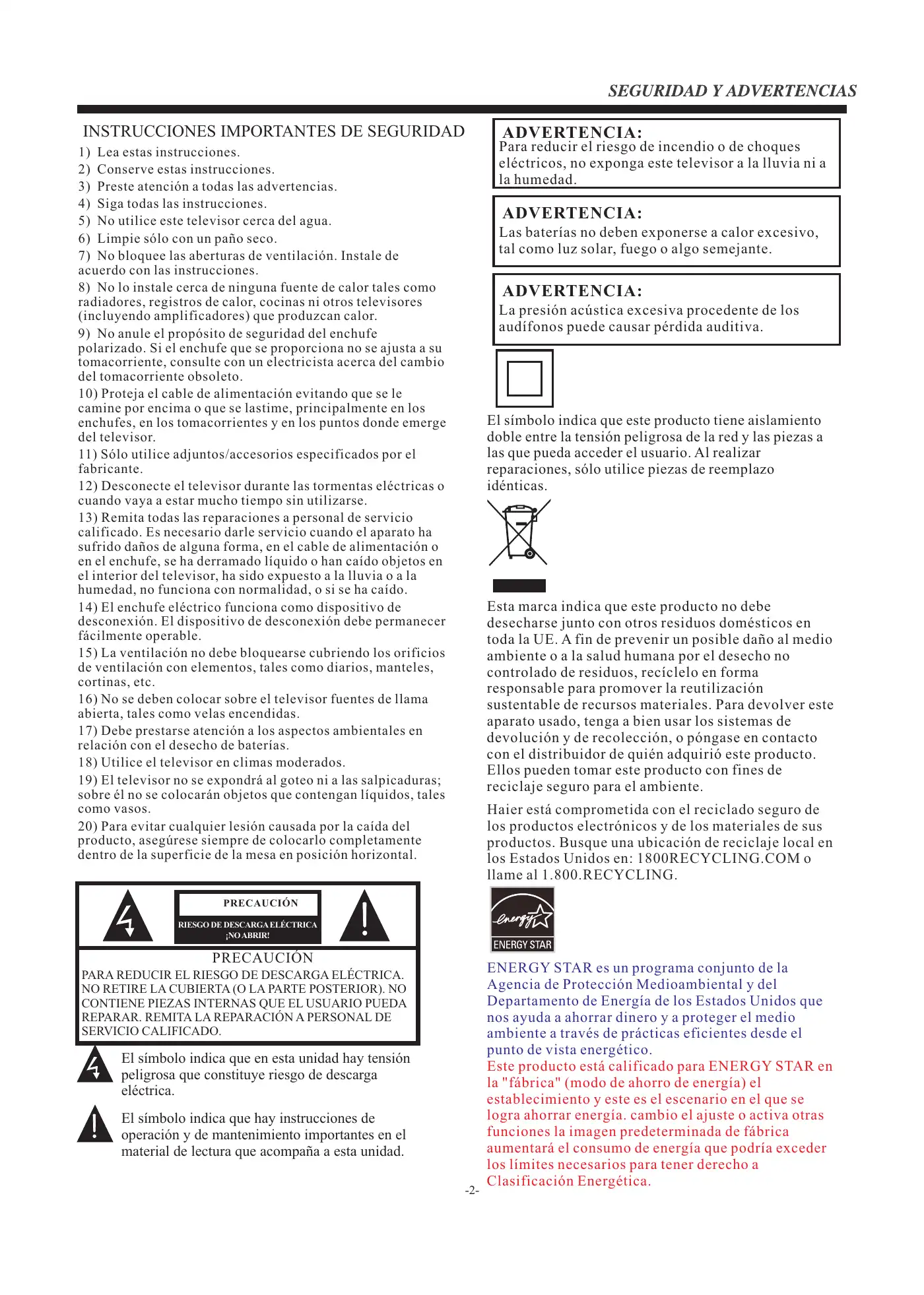 Haier 40D3500MA User Manual Manual pdf 33 page image