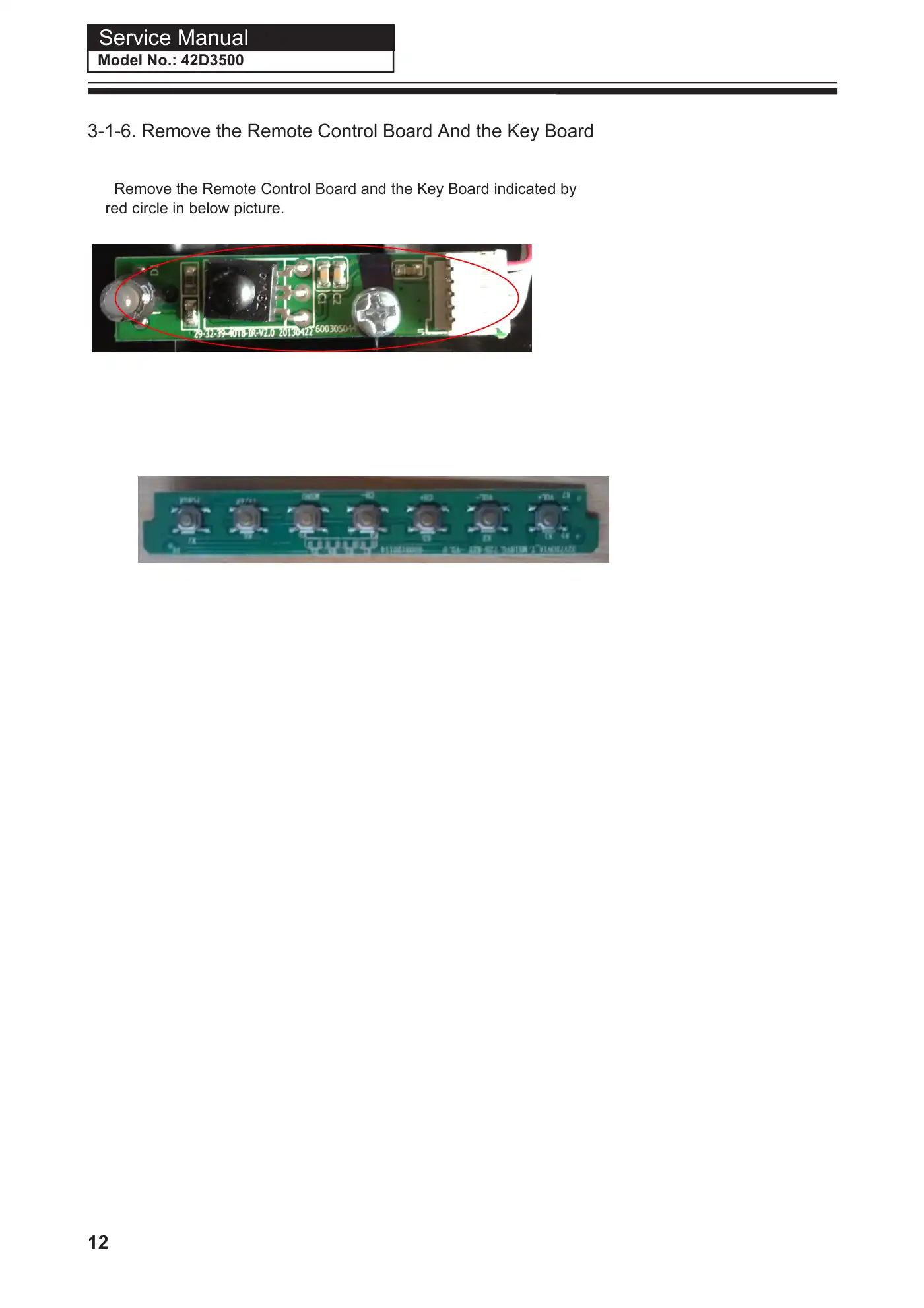 Haier 42D3500 Service Manual Manual pdf 13 page image