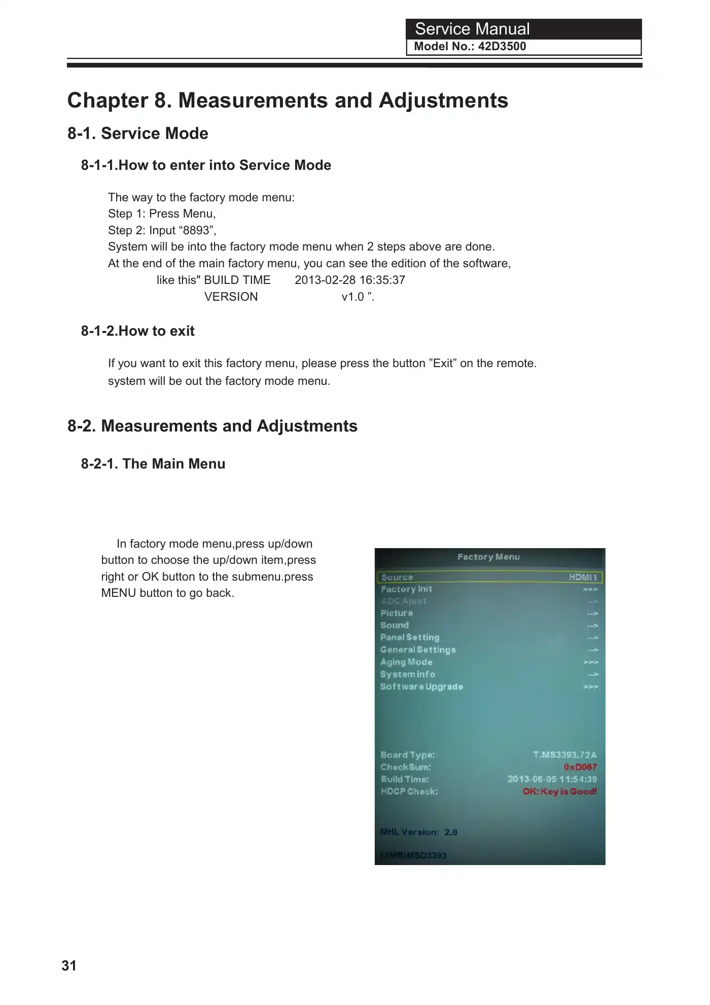 Haier 42D3500 Service Manual Manual pdf 32 page image