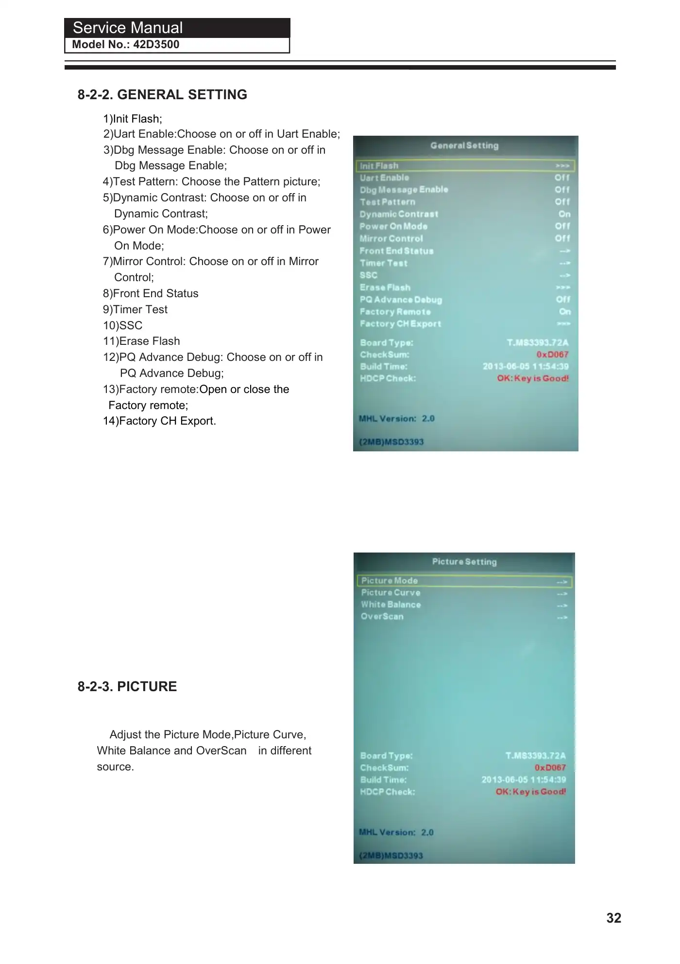 Haier 42D3500 Service Manual Manual pdf 33 page image