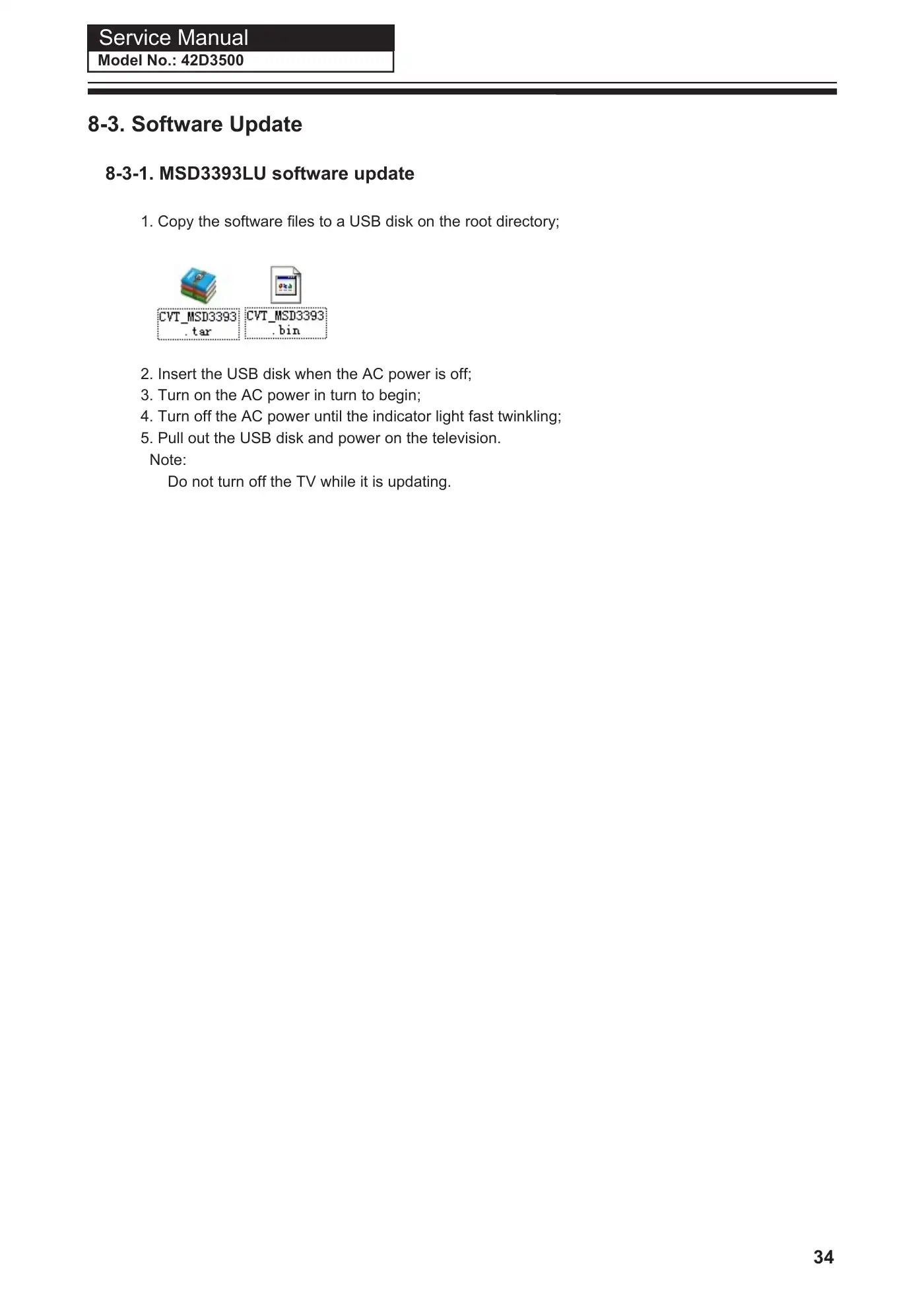 Haier 42D3500 Service Manual Manual pdf 35 page image