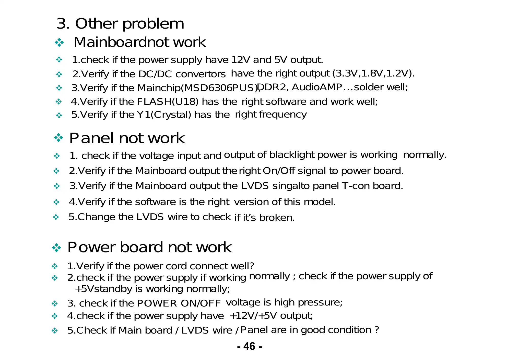 Haier 42E3500a Service Manual Manual pdf 47 page image