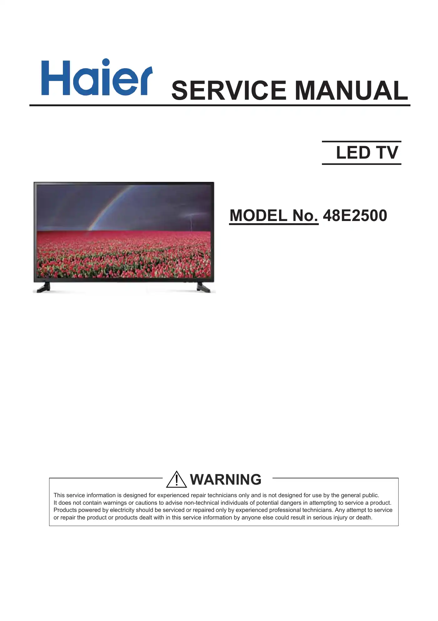 Haier 48E2500 Service Manual Manual pdf 1 page image