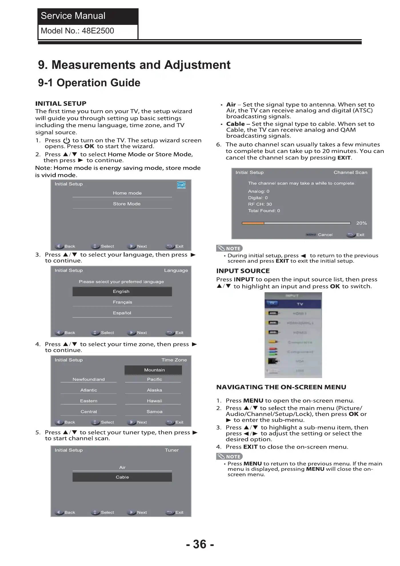 Haier 48E2500 Service Manual Manual pdf 37 page image