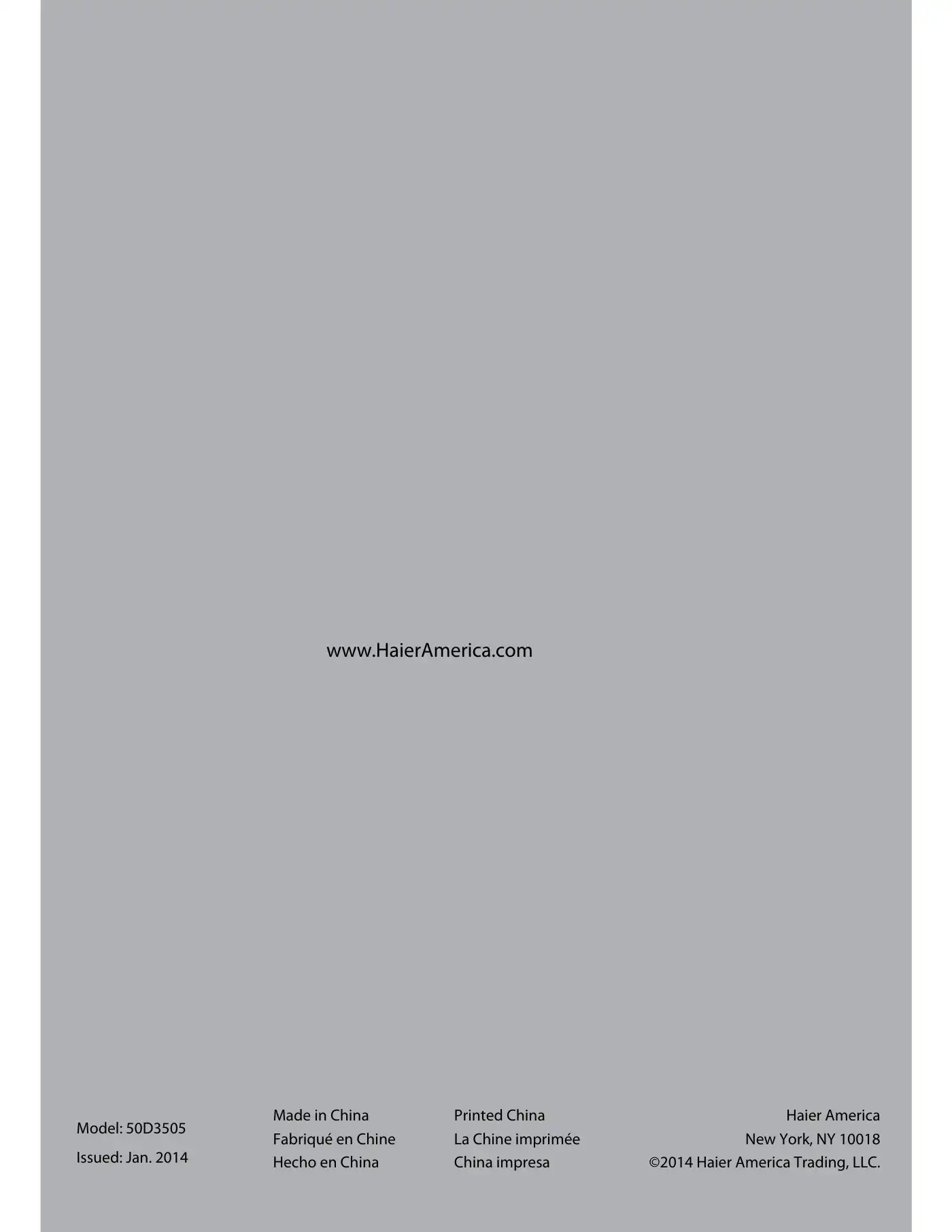Haier 50D3505 User Manual Manual pdf 23 page image
