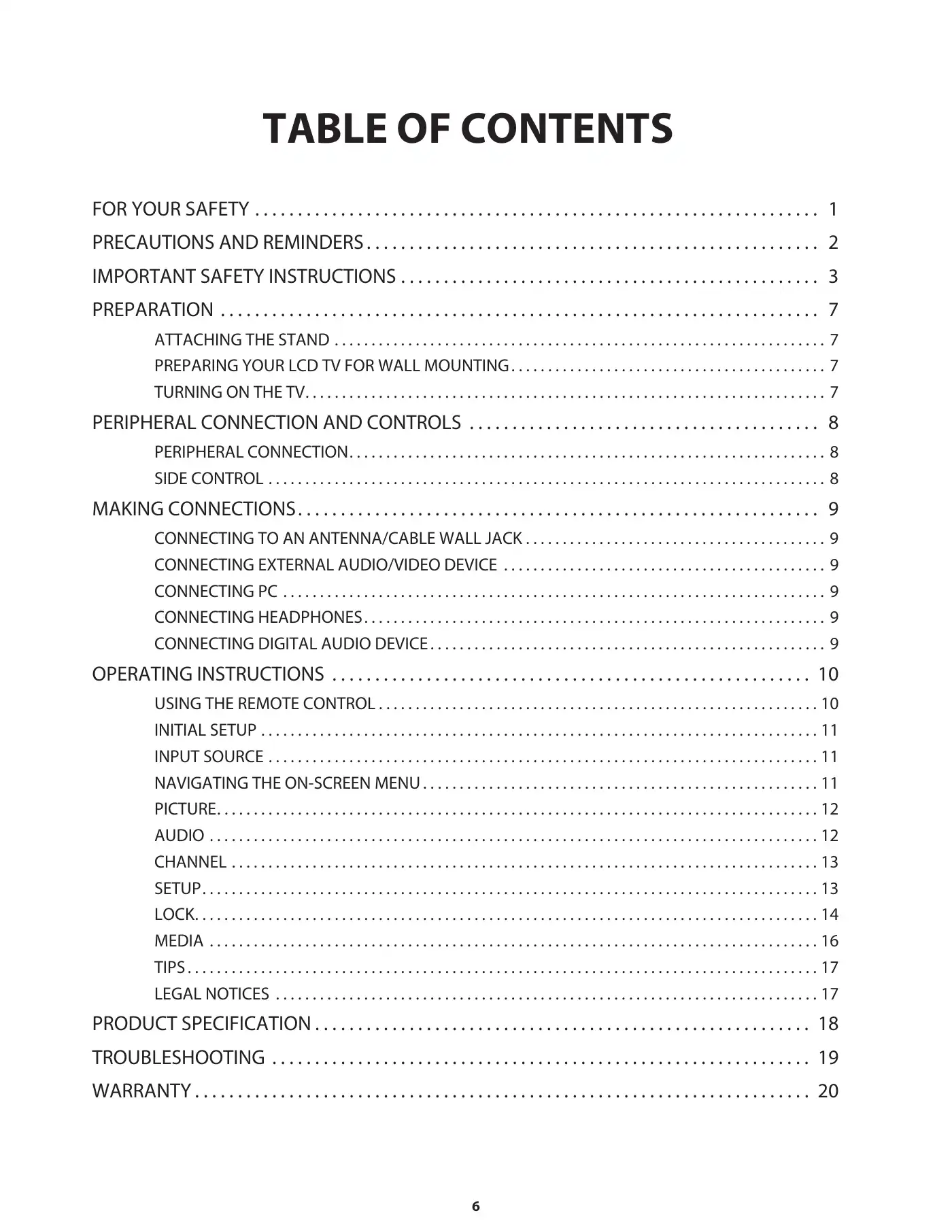 Haier 50D3505 User Manual Manual pdf 8 page image
