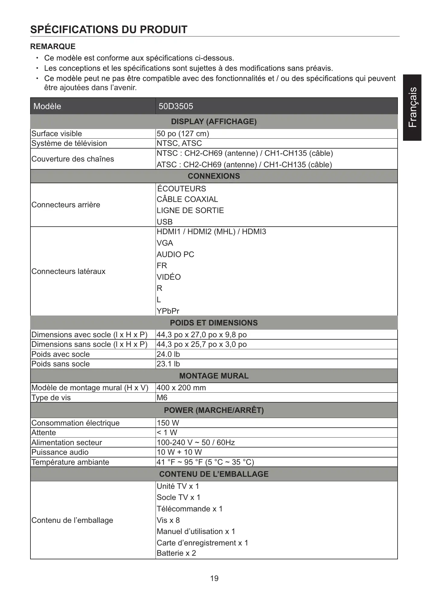 Haier 50D3505B User Manual Manual pdf 44 page image