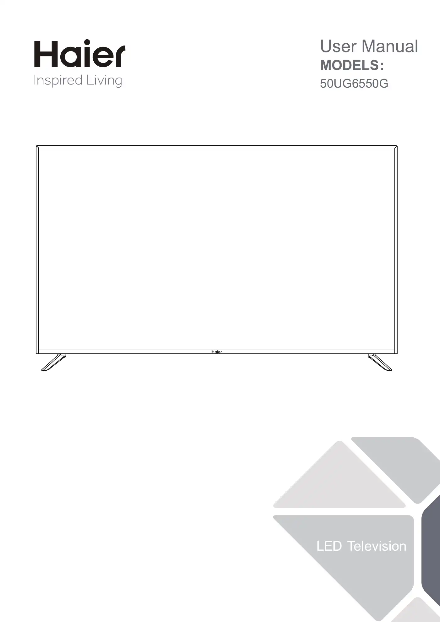 Haier 50UG6550G User Manual Manual pdf 2 page image