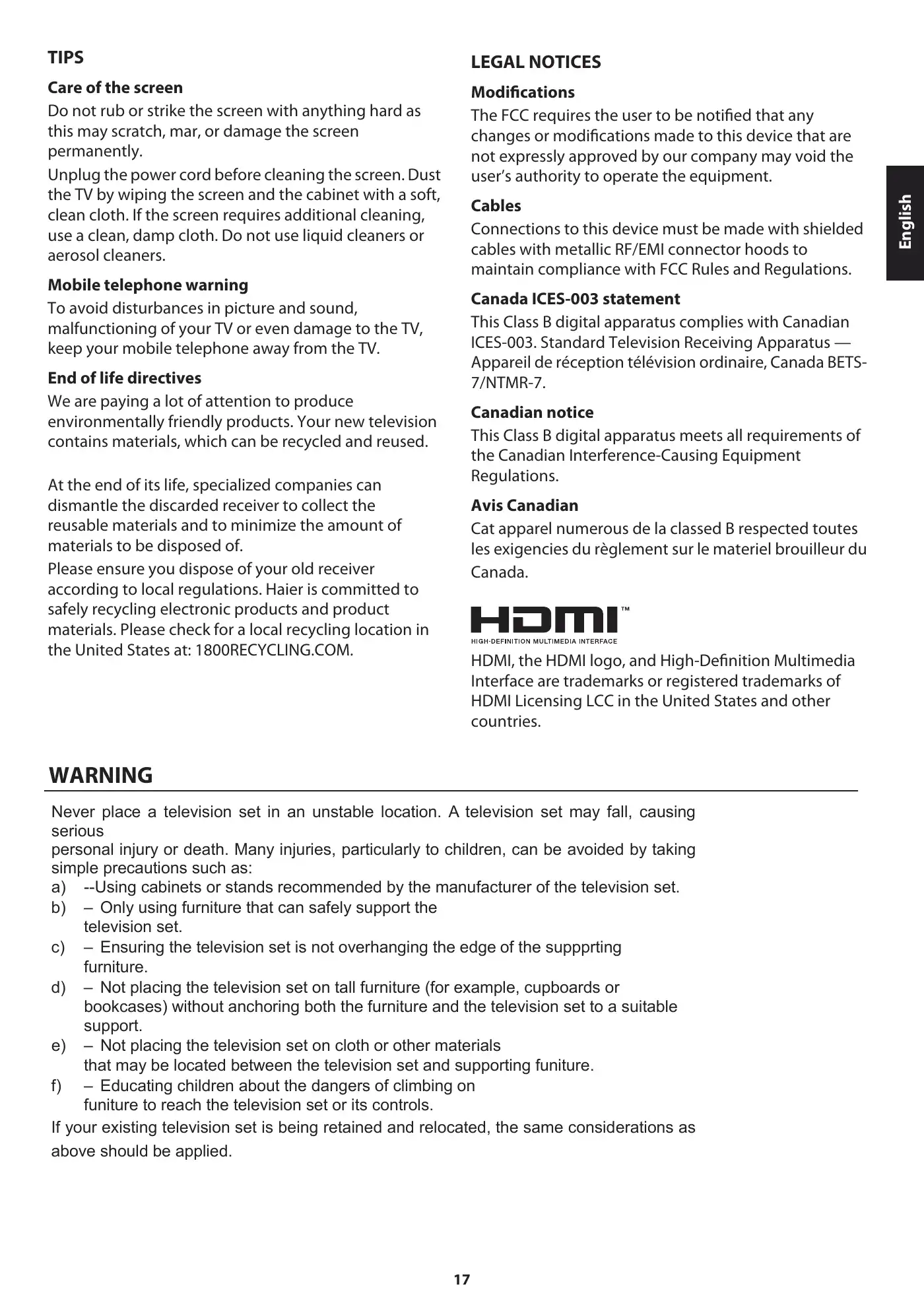 Haier 50UG6550GC User Manual Manual pdf 19 page image