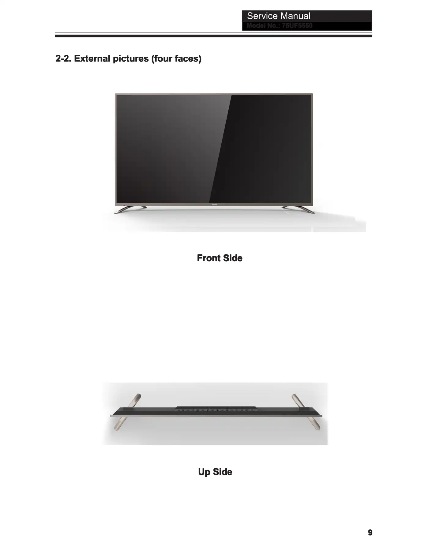 Haier 75UF5550 Service Manual Manual pdf 10 page image