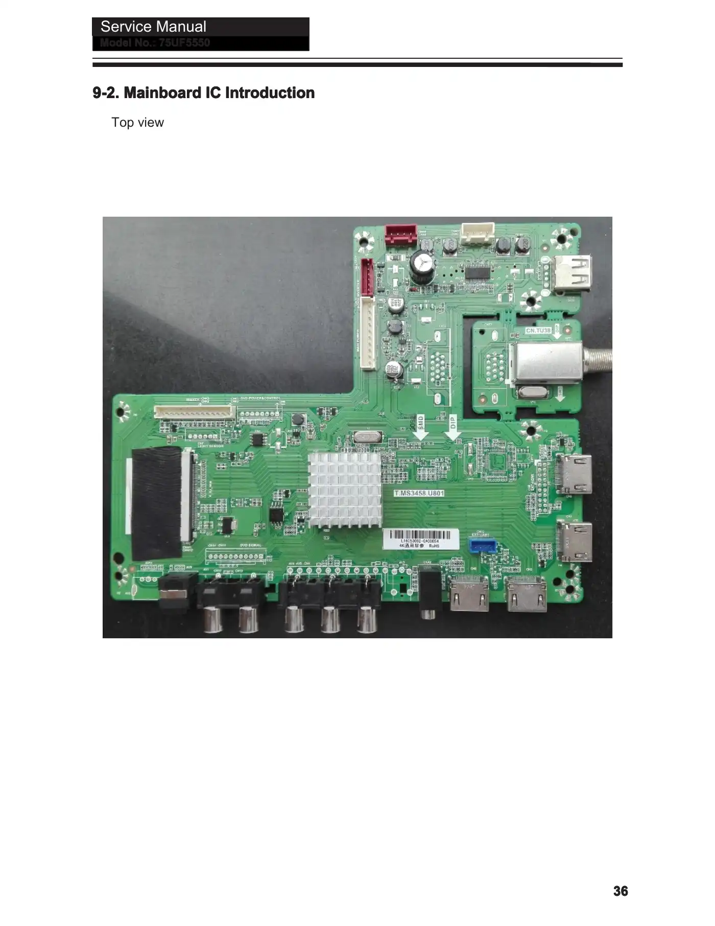 Haier 75UF5550 Service Manual Manual pdf 39 page image