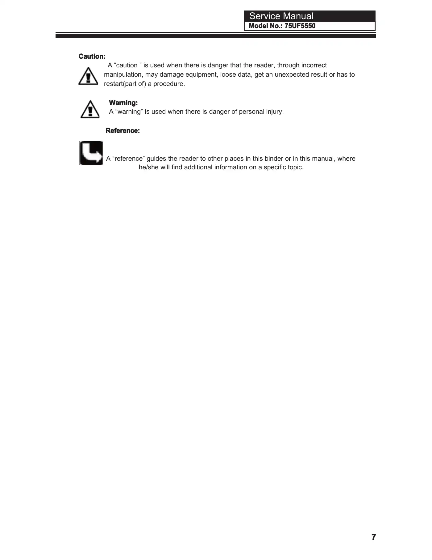 Haier 75UF5550 Service Manual Manual pdf 8 page image