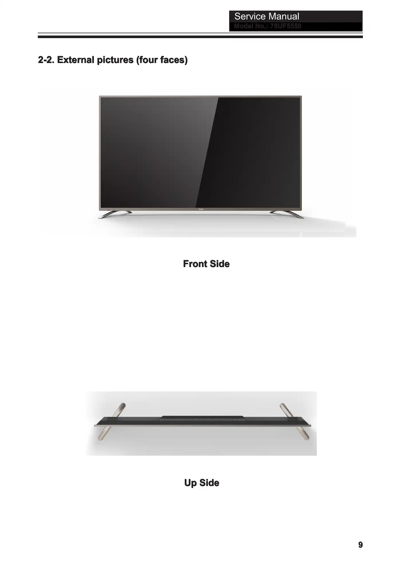Haier 75UF5550B Service Manual Manual pdf 10 page image