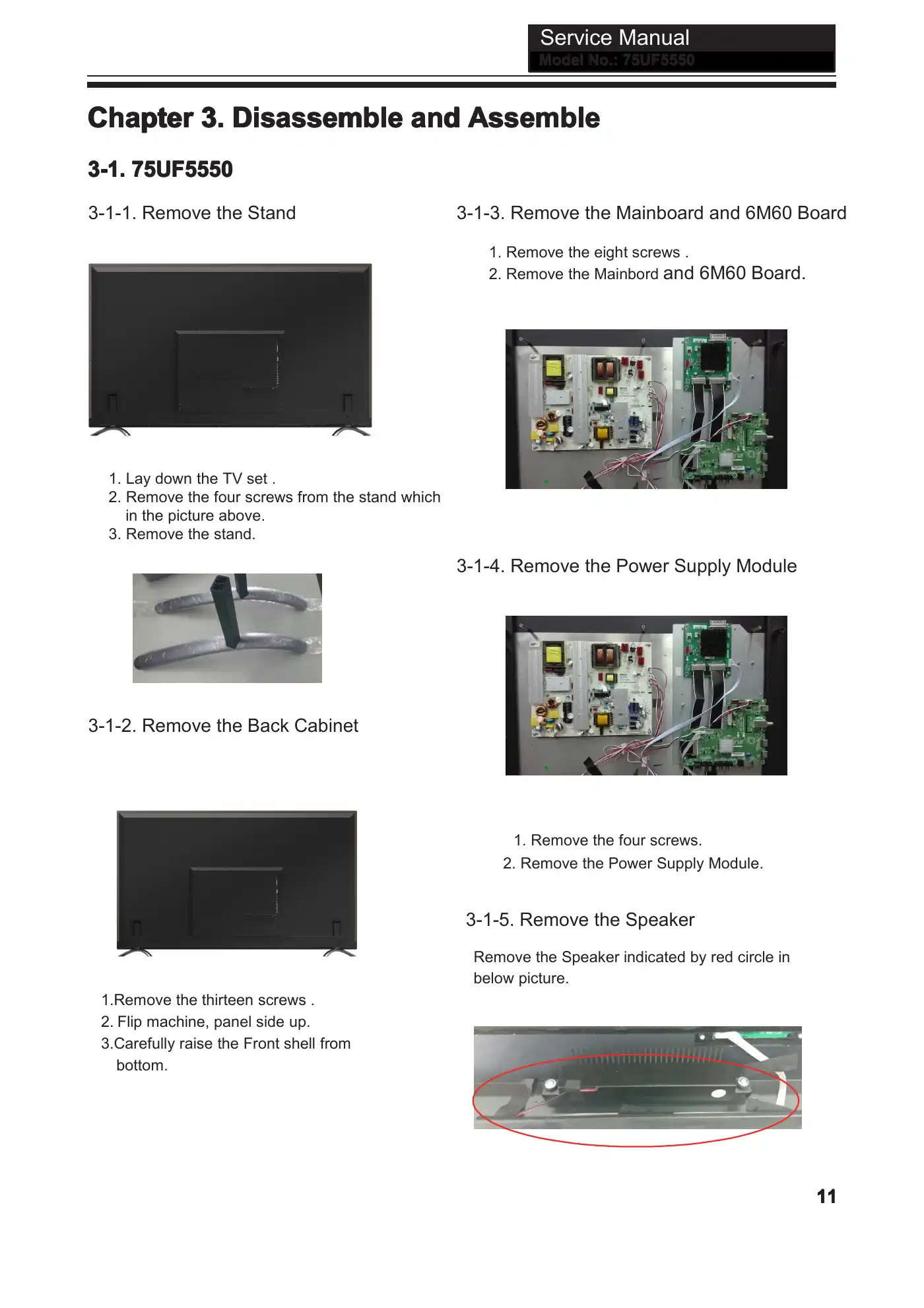 Haier 75UF5550B Service Manual Manual pdf 12 page image