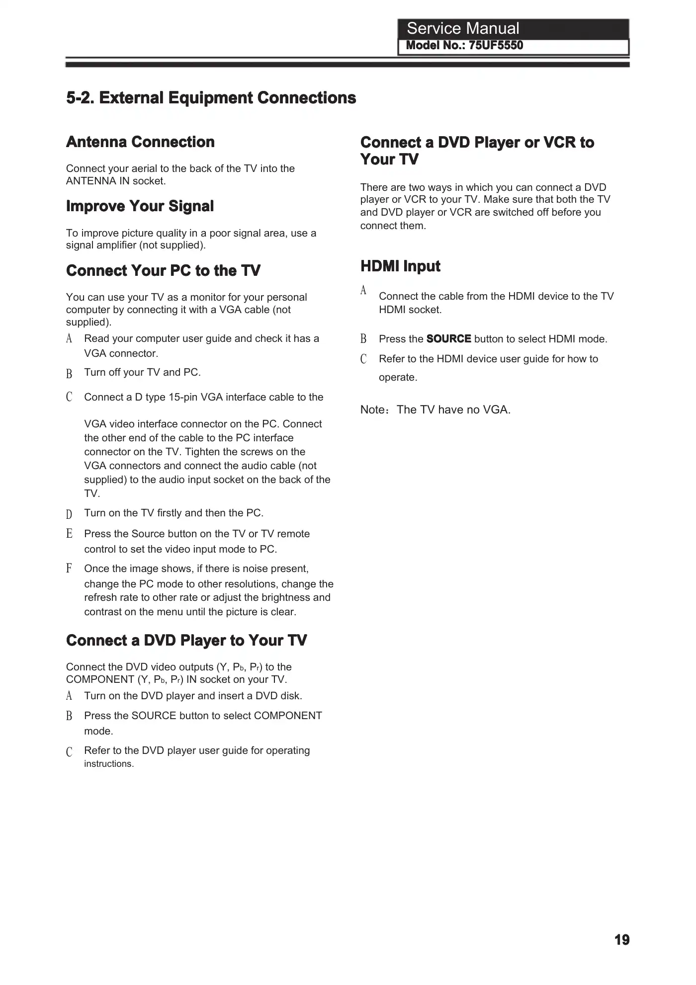 Haier 75UF5550B Service Manual Manual pdf 20 page image