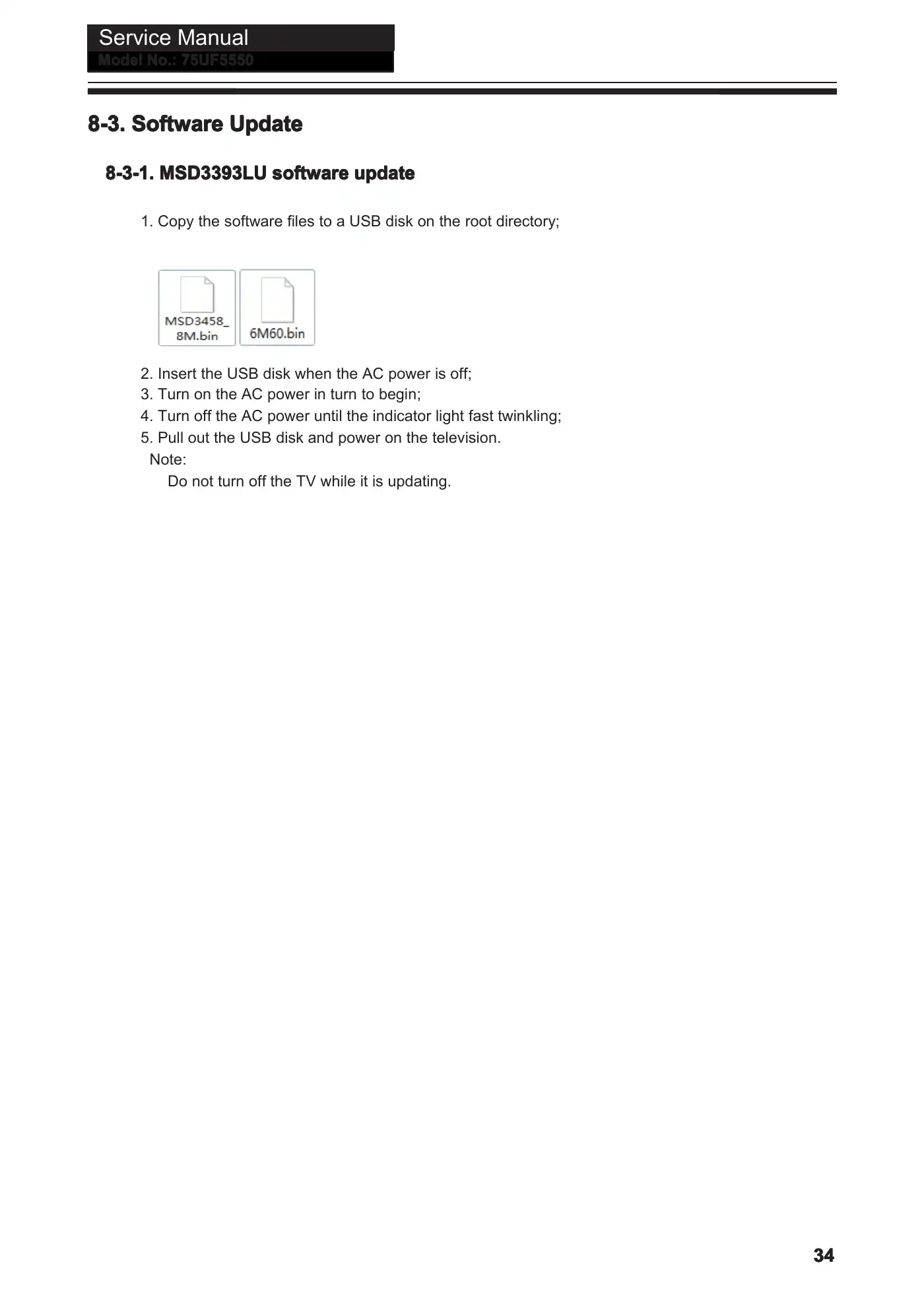 Haier 75UF5550B Service Manual Manual pdf 37 page image