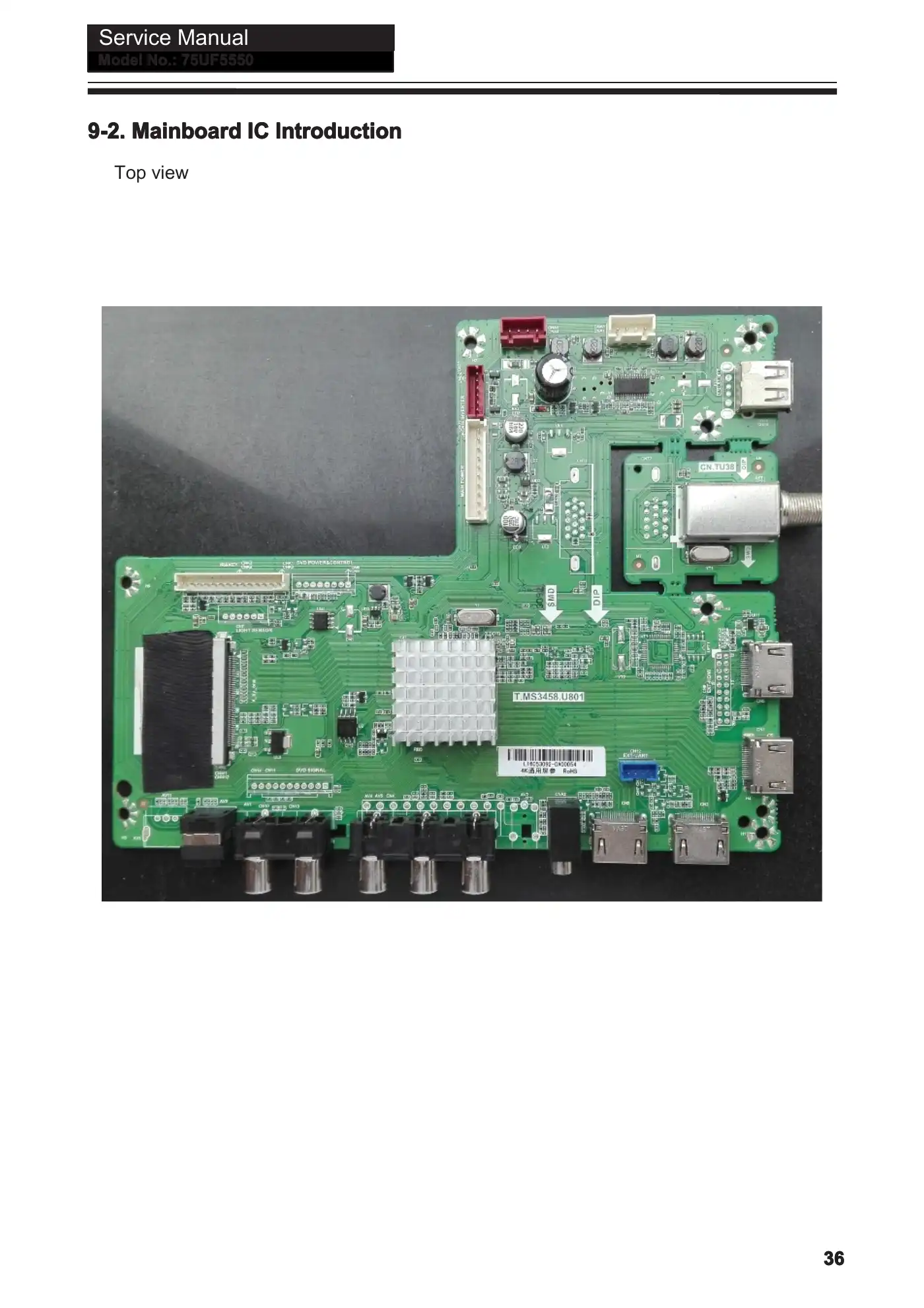 Haier 75UF5550B Service Manual Manual pdf 39 page image