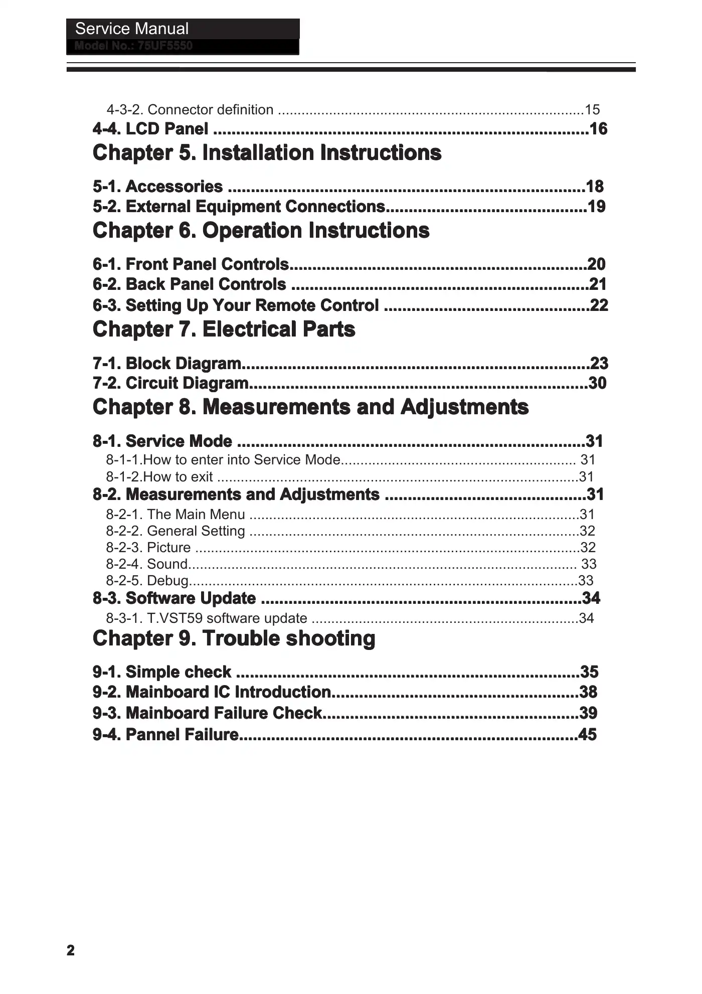 Haier 75UF5550B Service Manual Manual pdf 3 page image