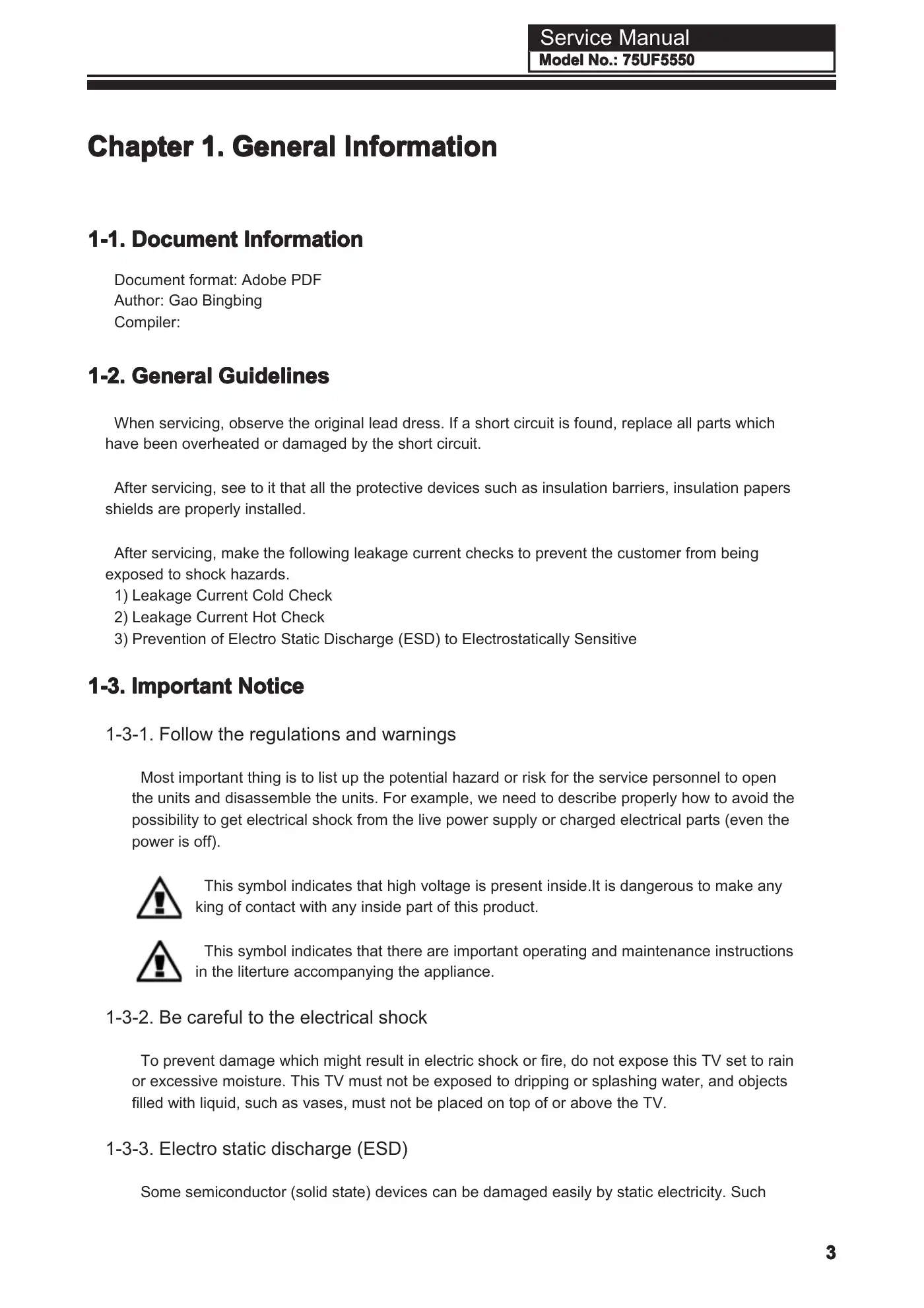 Haier 75UF5550B Service Manual Manual pdf 4 page image