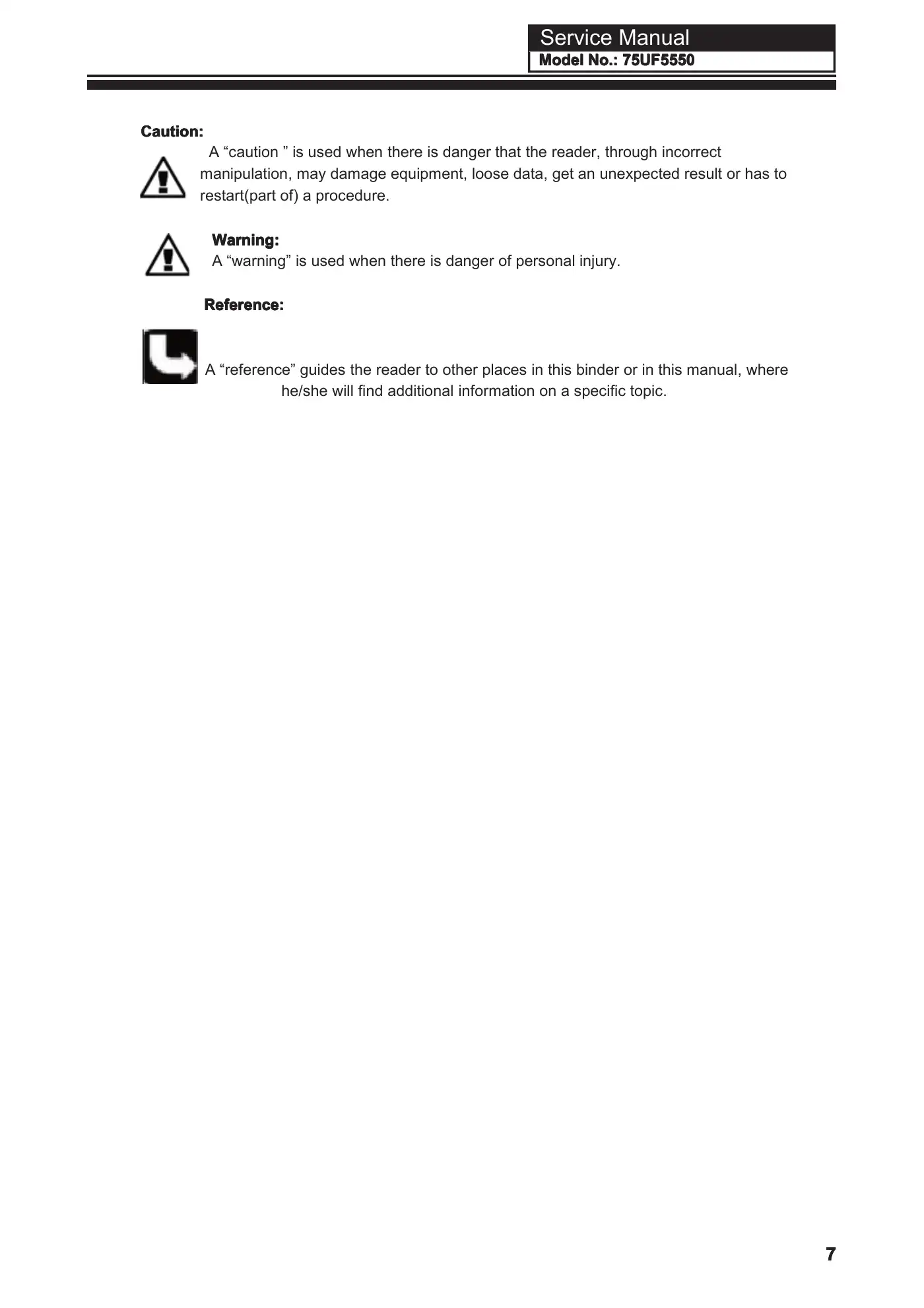 Haier 75UF5550B Service Manual Manual pdf 8 page image