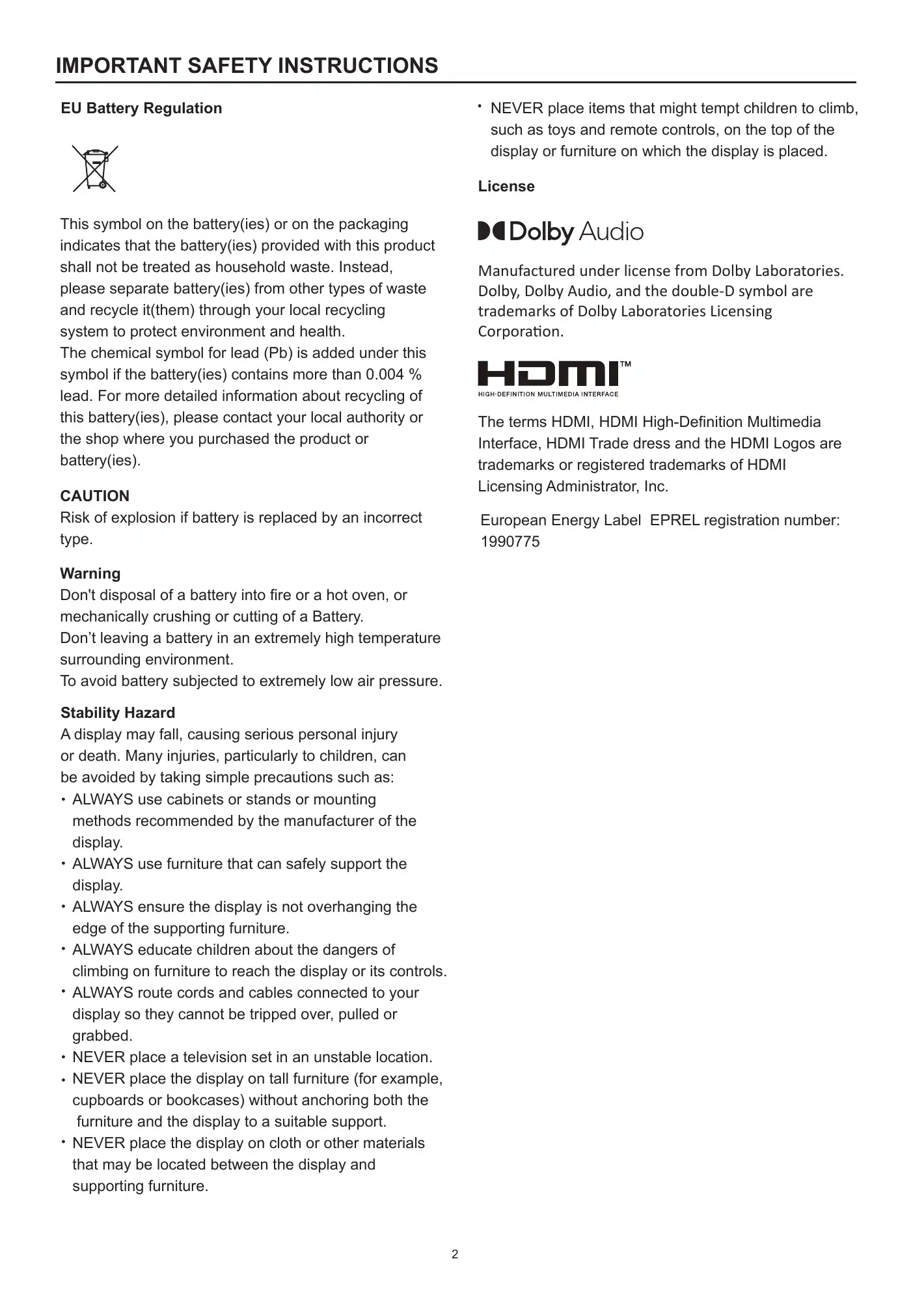 Haier H32S80EFX User Manual Manual pdf 3 page image