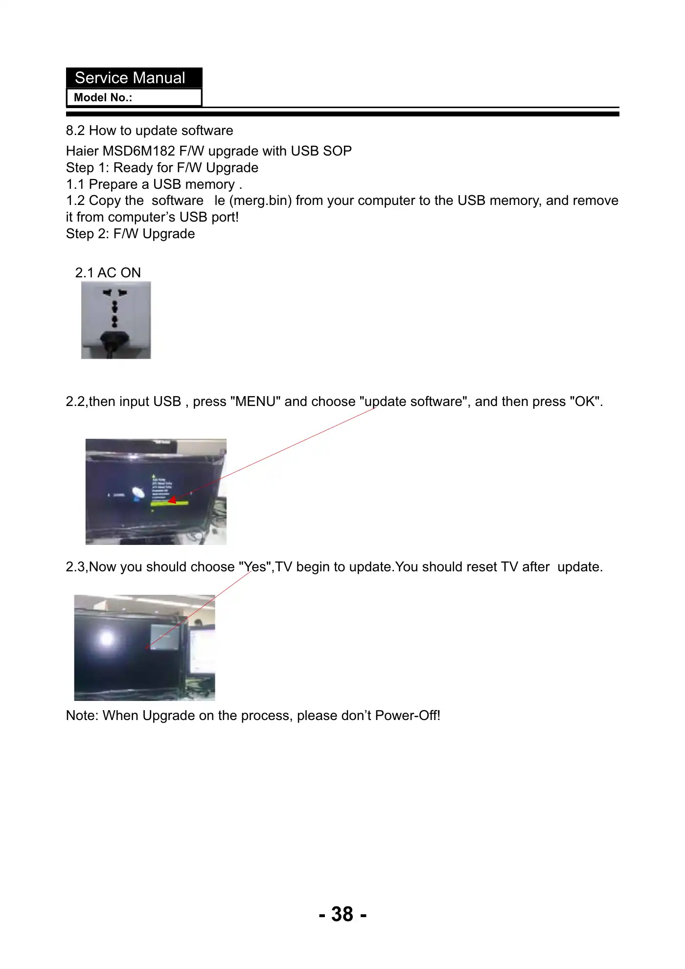 Haier LE22C700F Service Manual Manual pdf 39 page image
