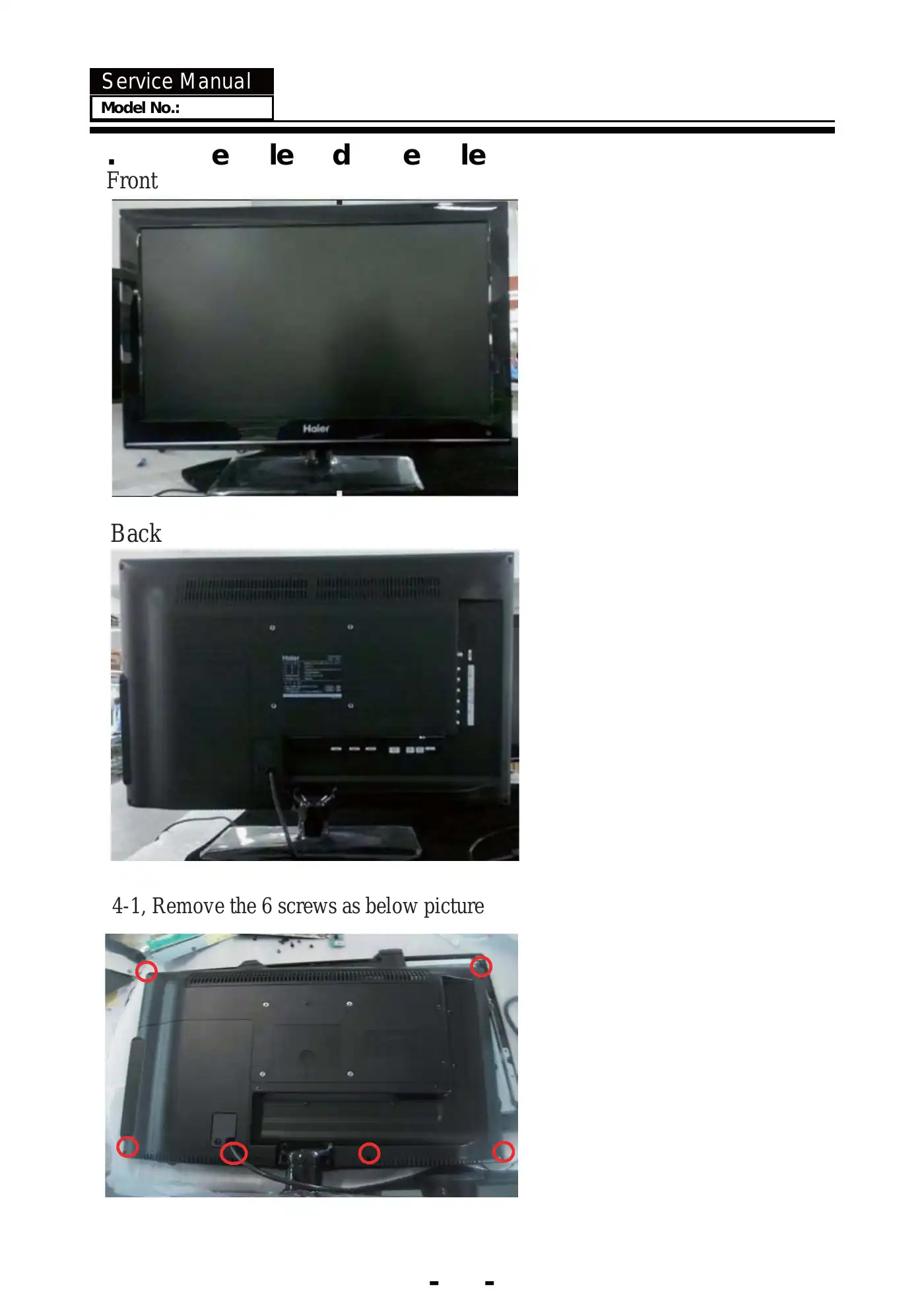 Haier LE22D10 Service Manual Manual pdf 14 page image