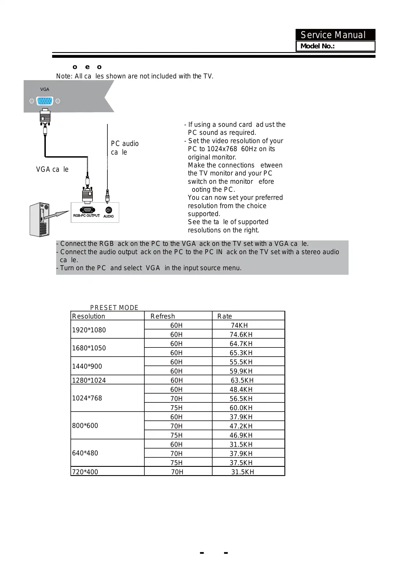 Haier LE22D10 Service Manual Manual pdf 20 page image