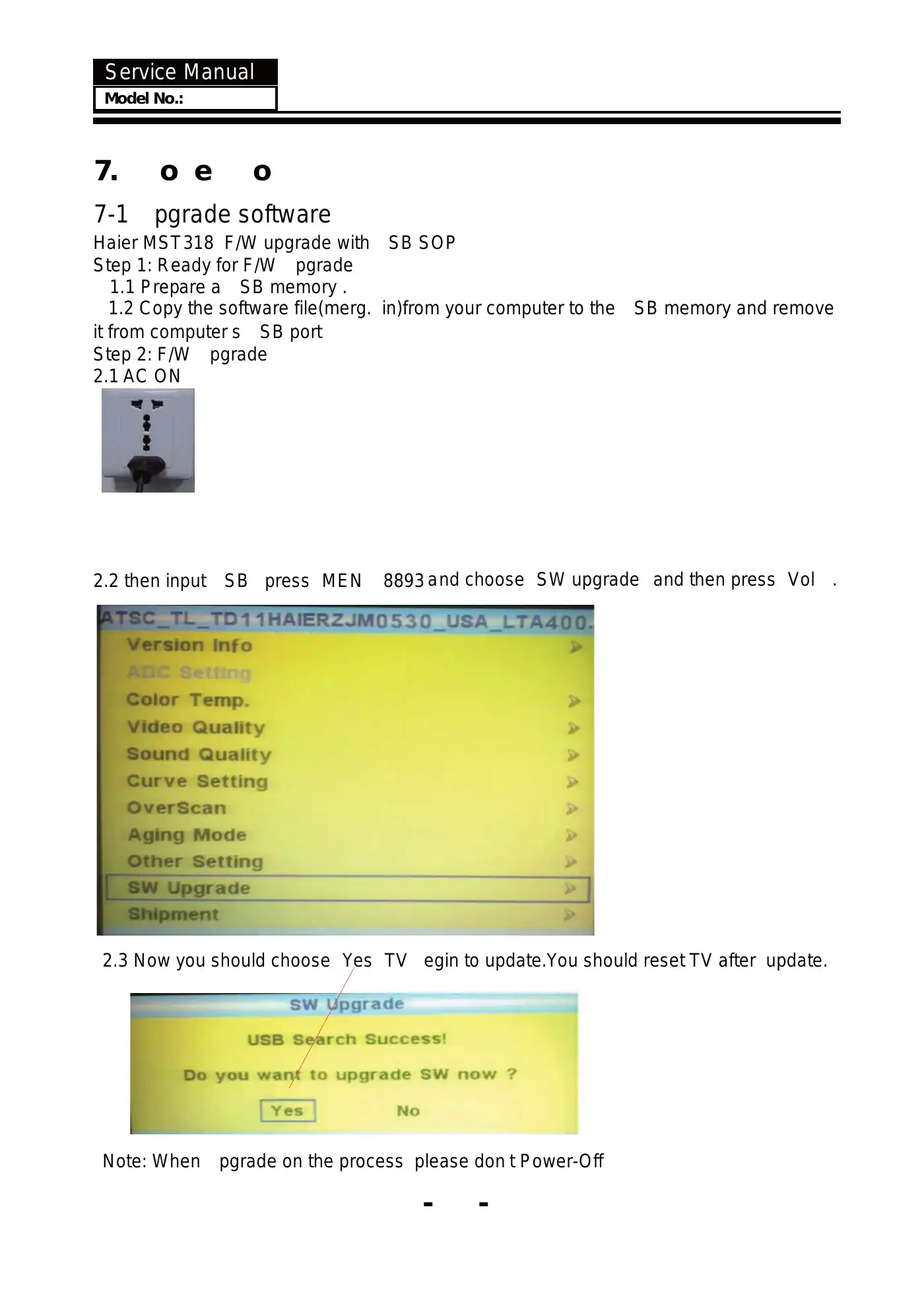 Haier LE22D10 Service Manual Manual pdf 34 page image