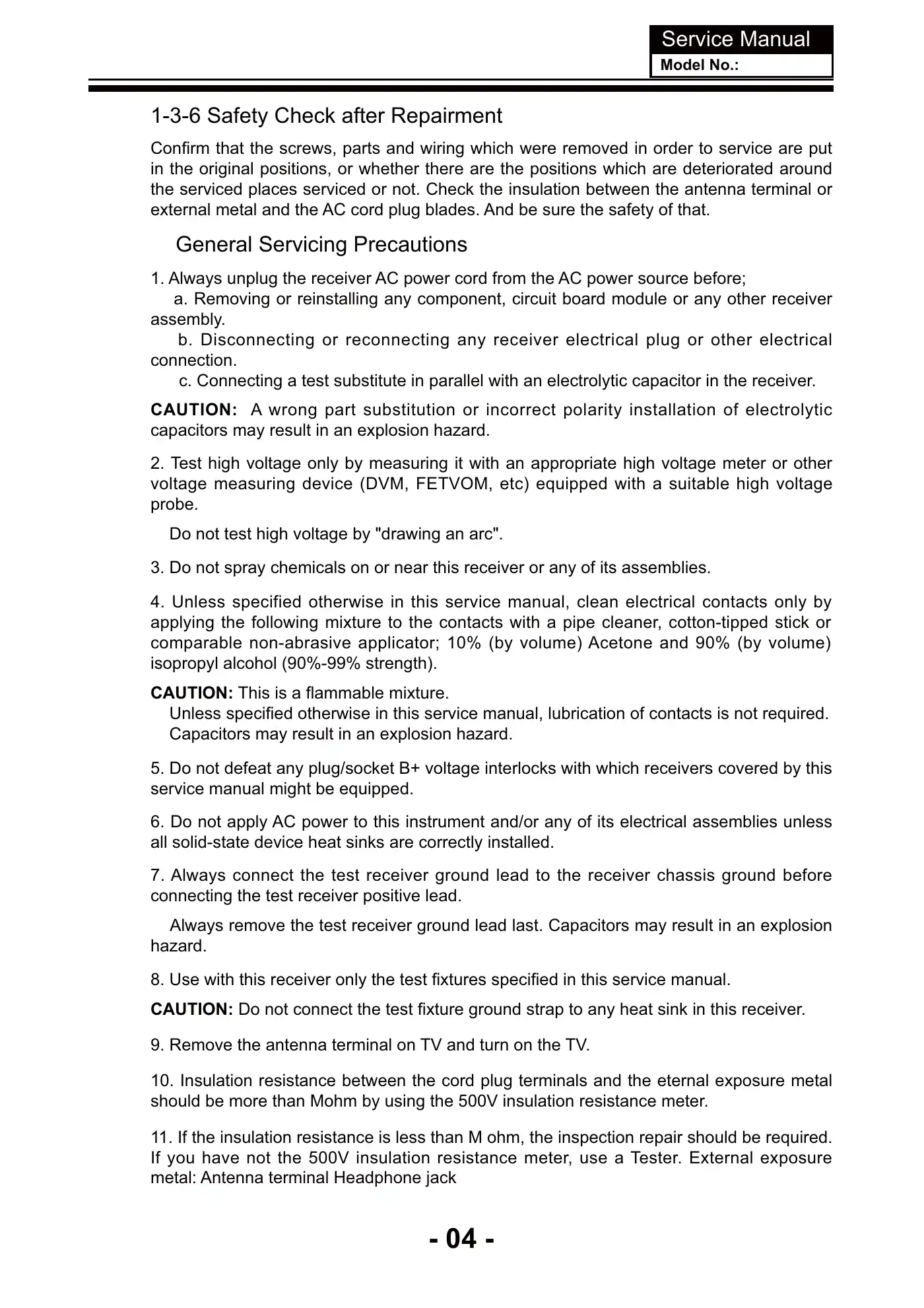 Haier LE22D10 Service Manual Manual pdf 5 page image