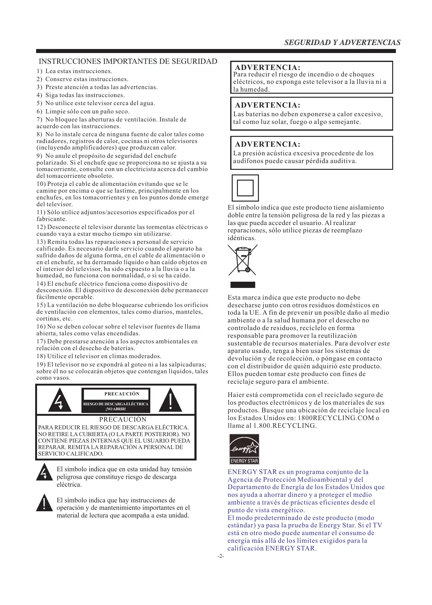 Haier LE22F33800 User Manual Manual pdf 33 page image