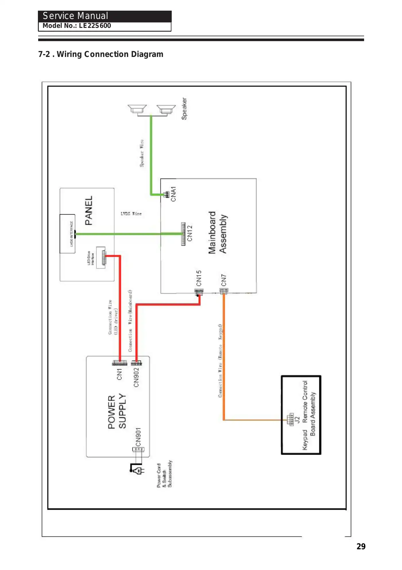 Haier LE22S600 Service Manual Manual pdf 29 page image